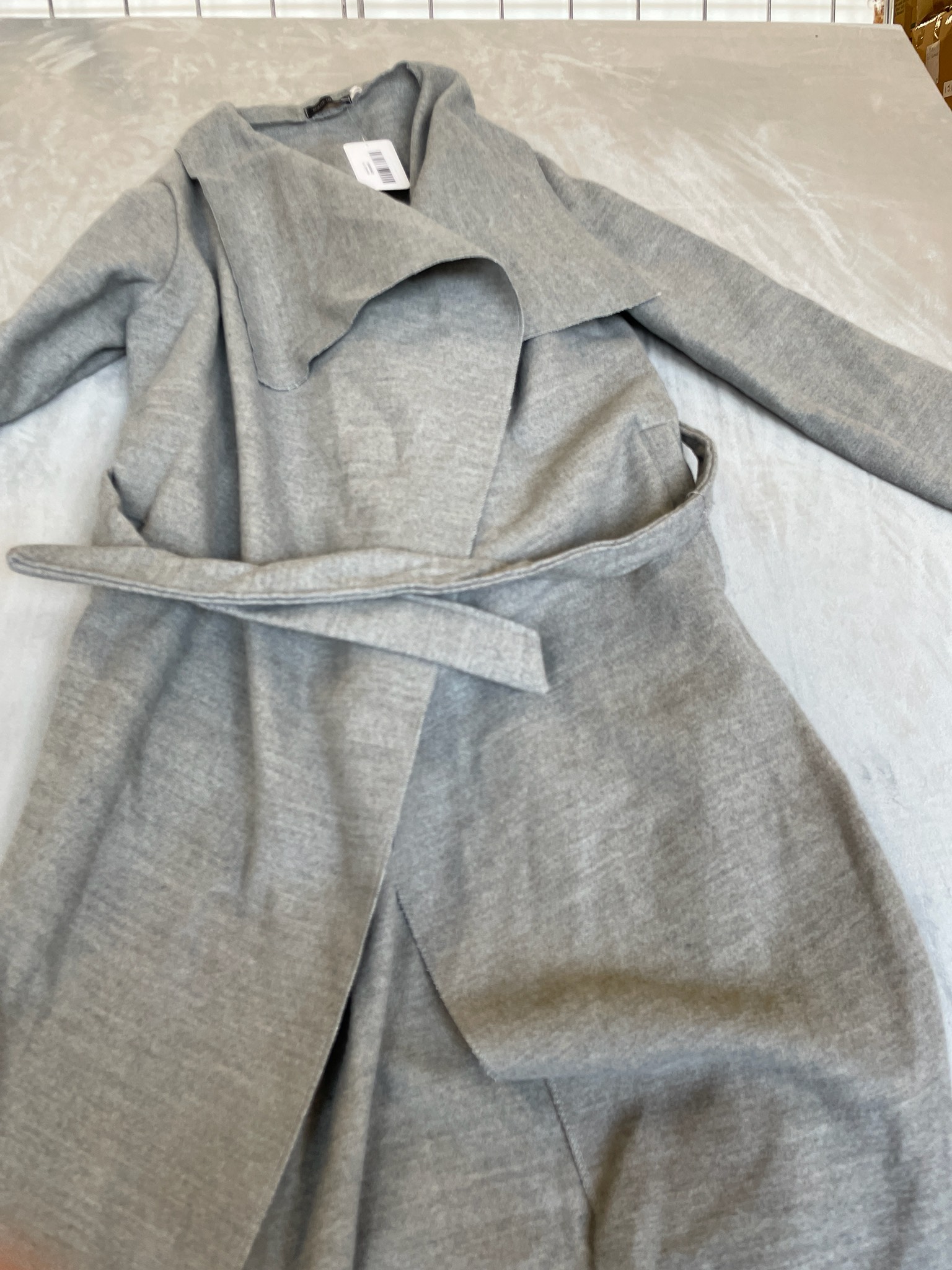 Light Heather Gray Wool-Blend Coat Size XS