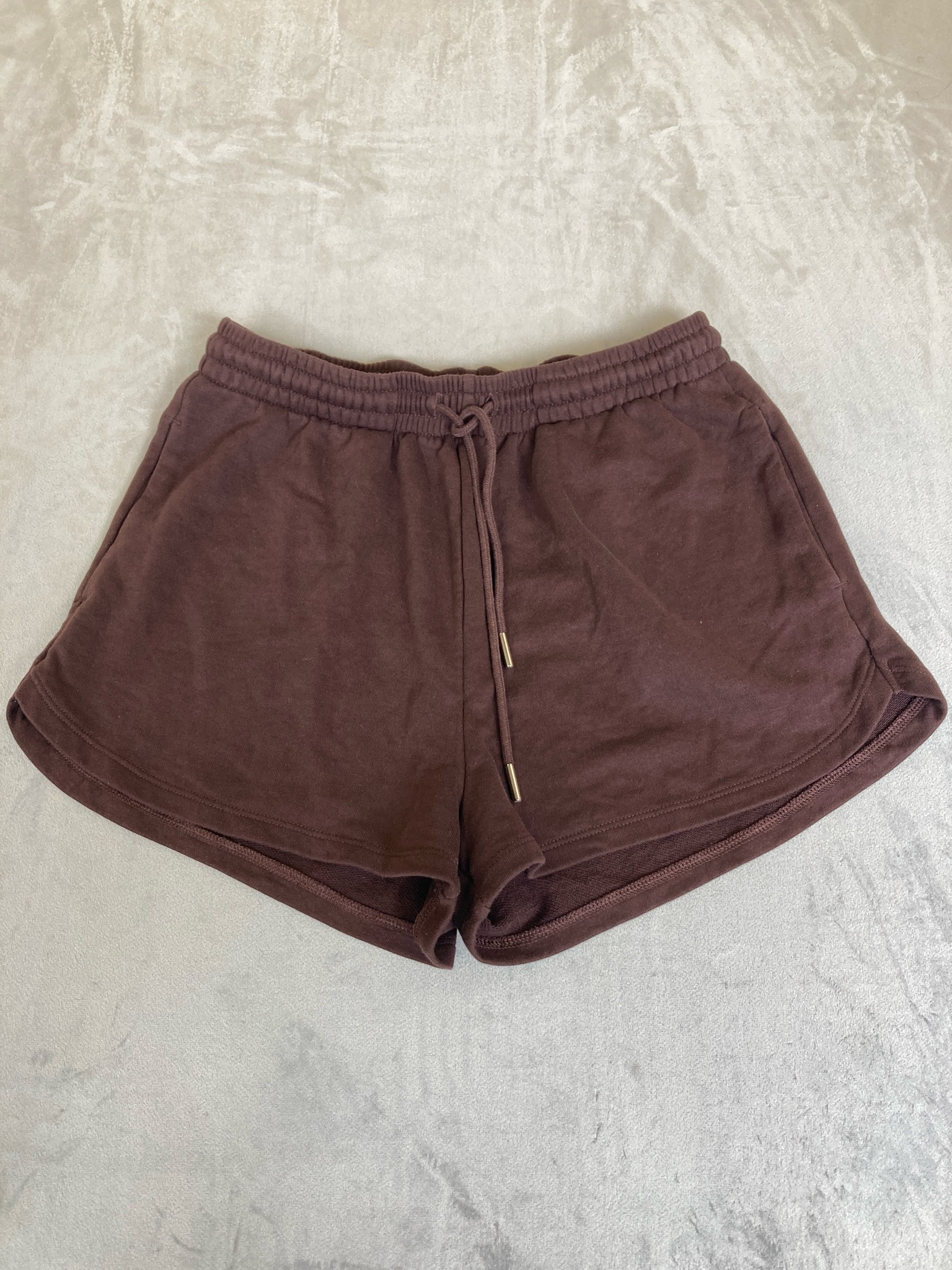 H&M Brown Cotton-Blend Lounge Shorts Size M