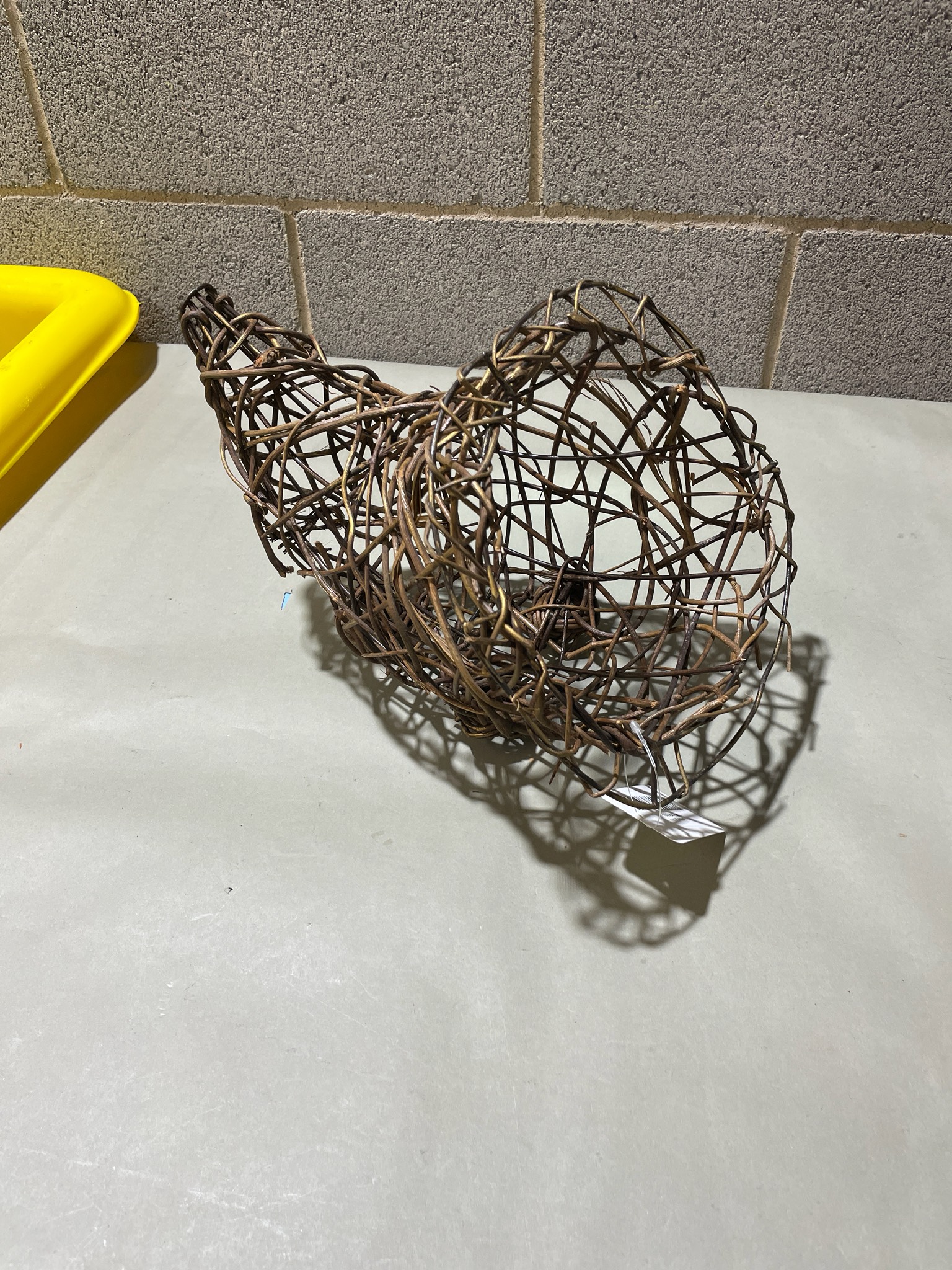 Brown Woven Cornucopia Basket