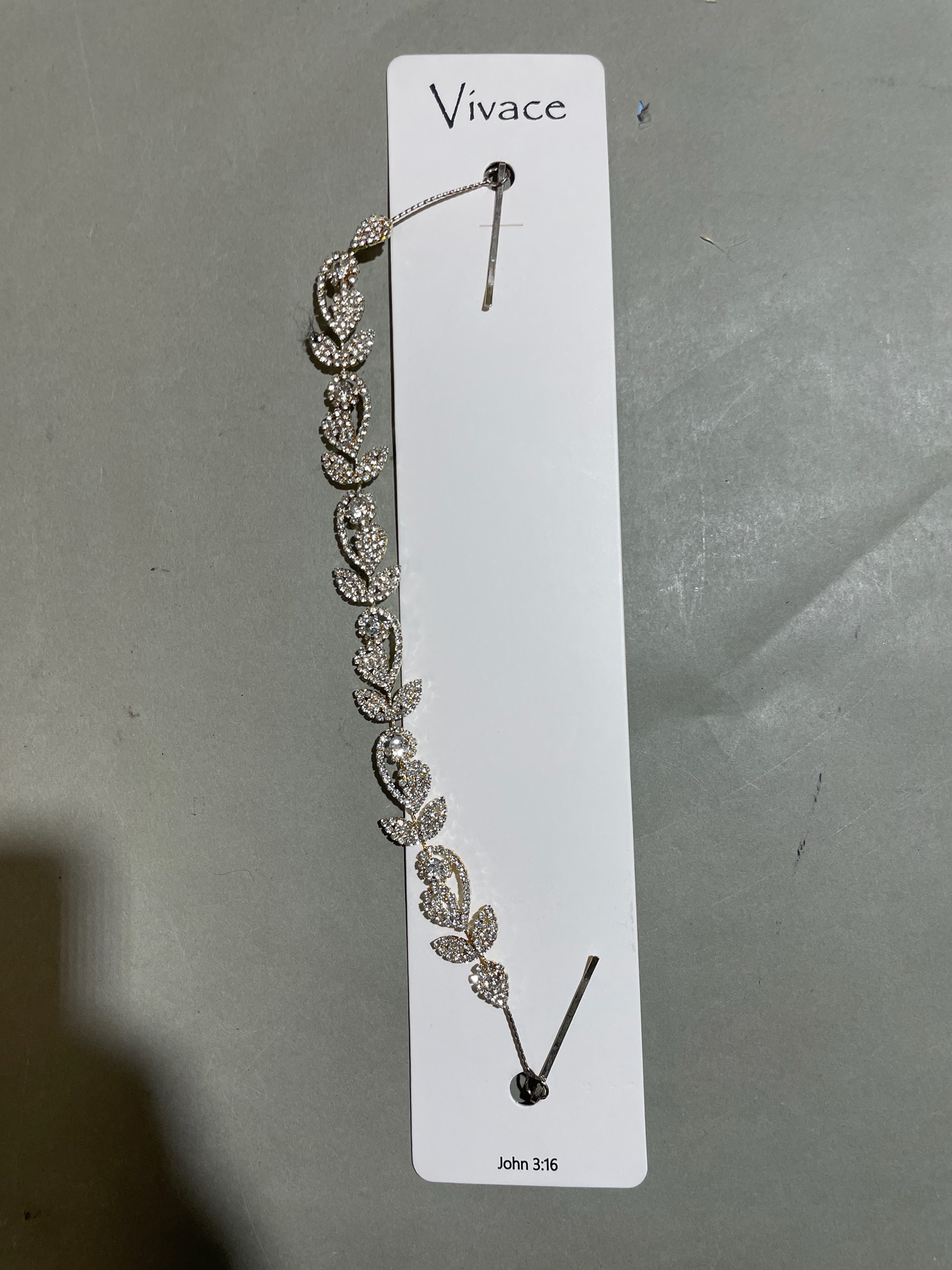 Vivace Silver Rhinestone Hair Vine