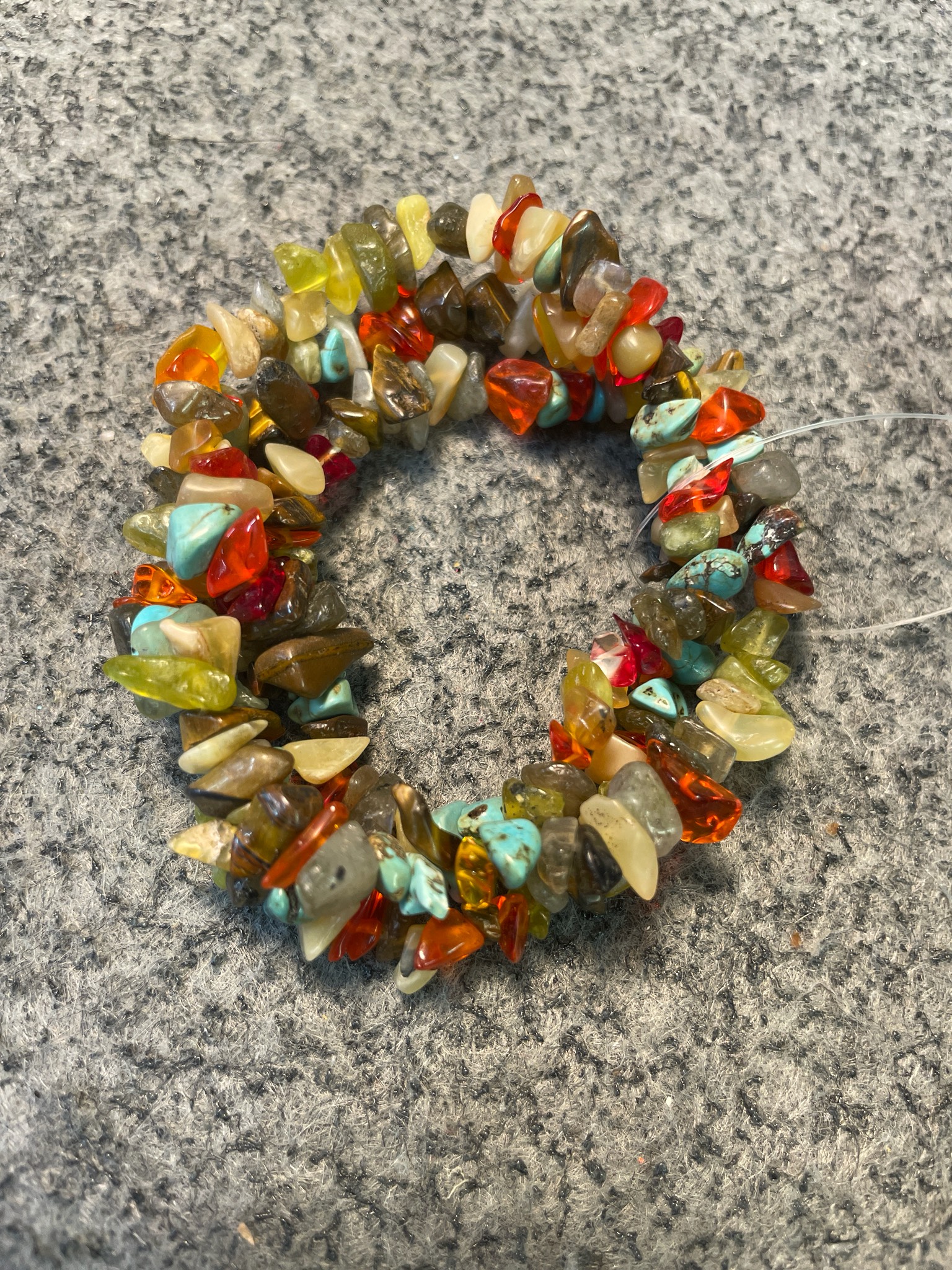 Multi-Color Chip Bead Bracelet Set Of 3