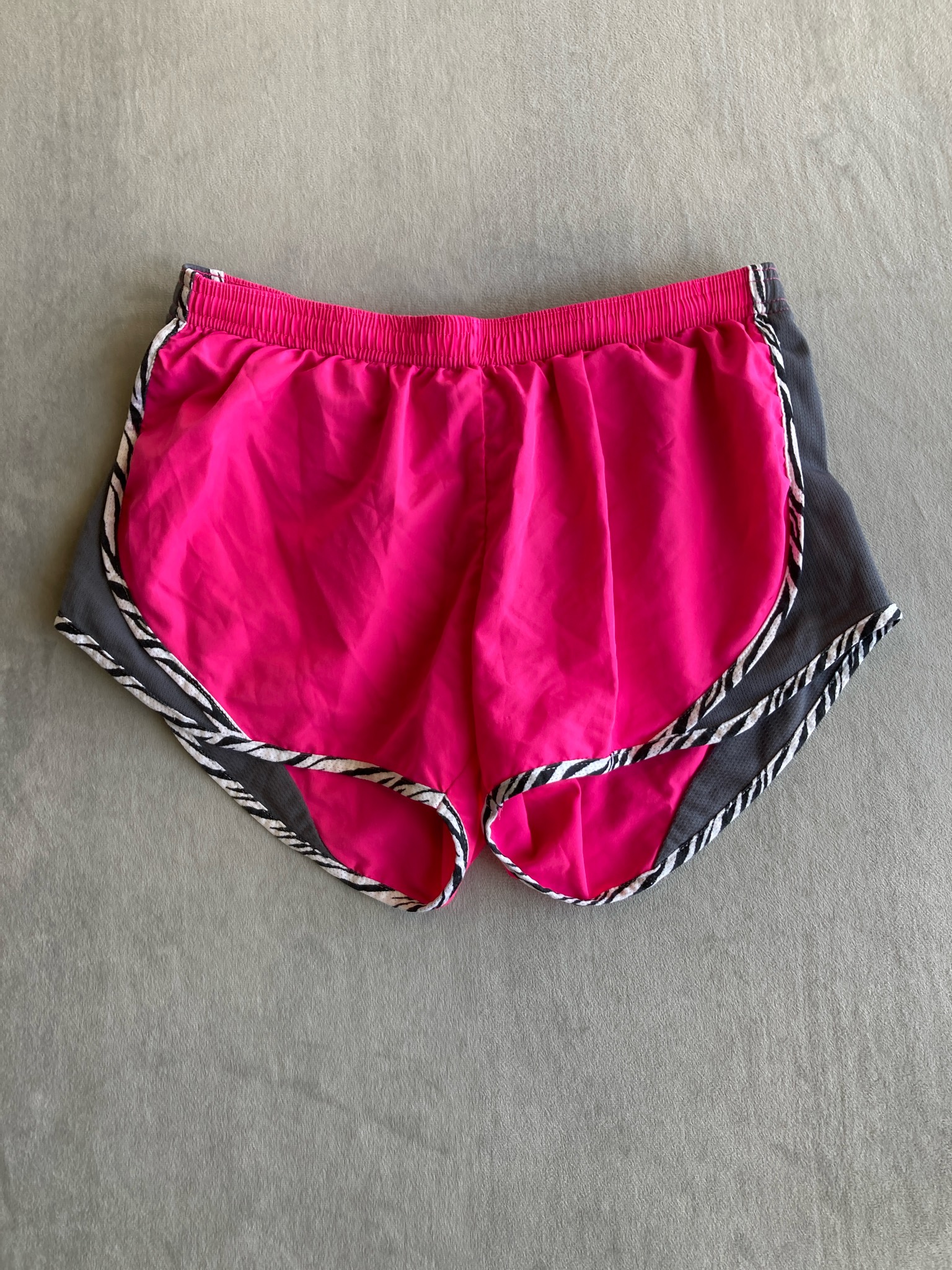 Soffe Hot Pink Zebra-Print Synthetic Shorts Size M