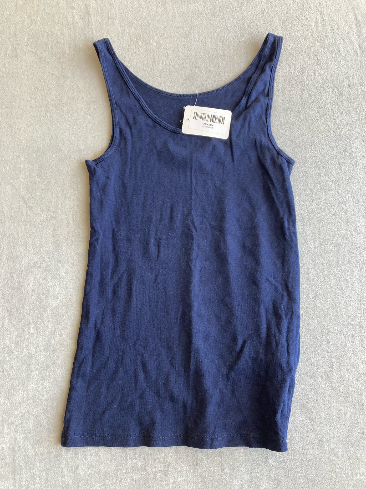 dressbarn Navy Cotton Tank Top Size M