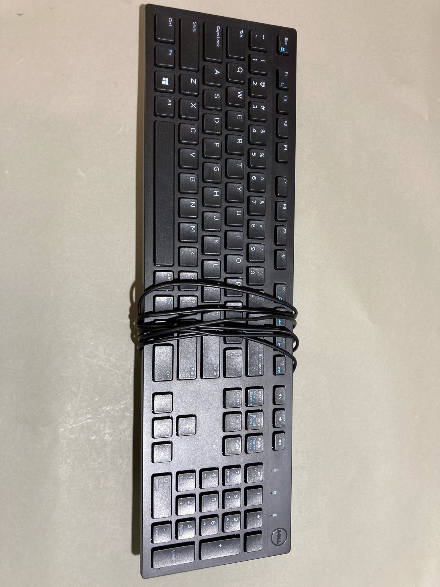 Dell Black Wired USB Keyboard Size Full-size