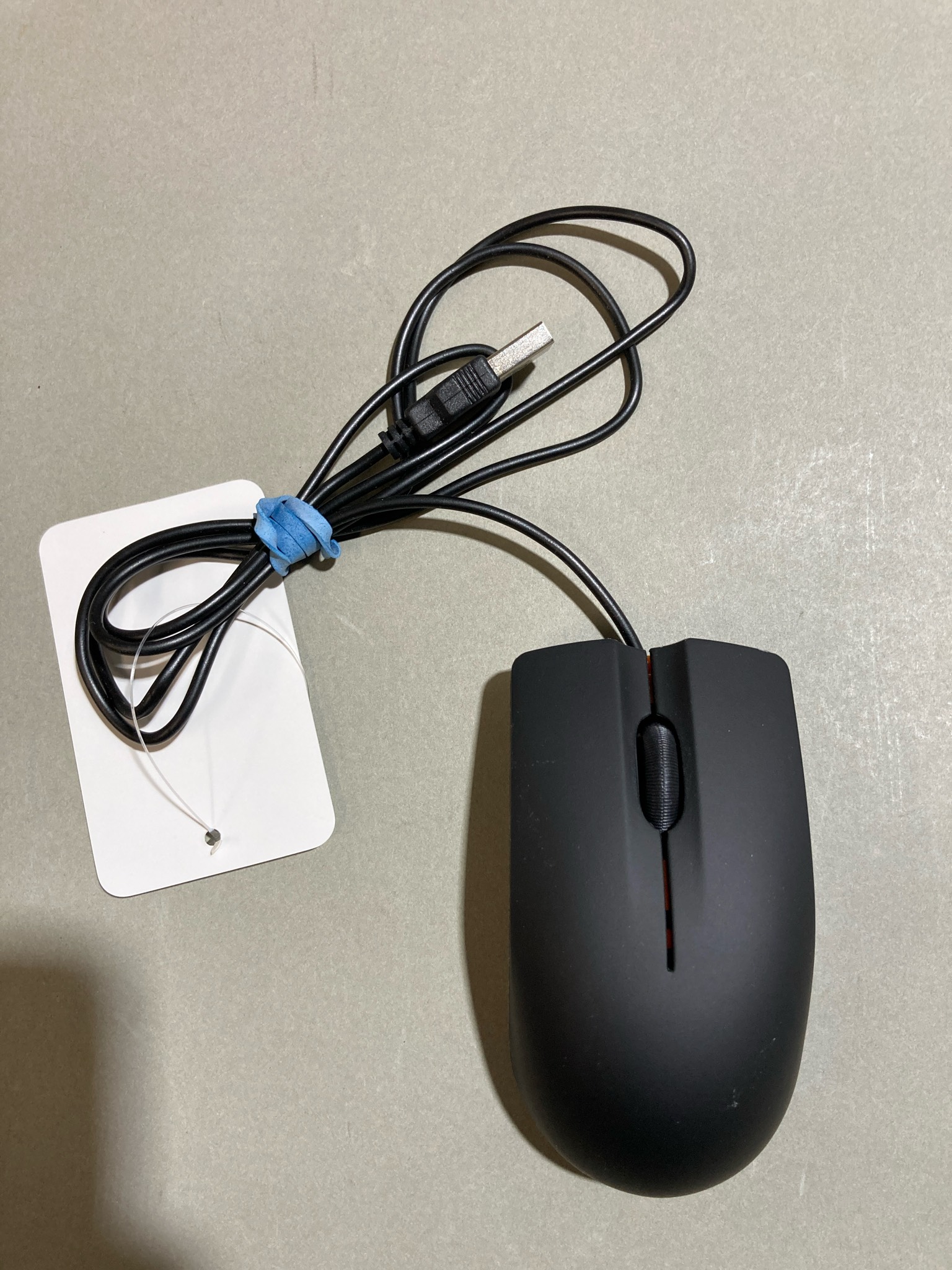 Black Wired USB-A Optical Mouse