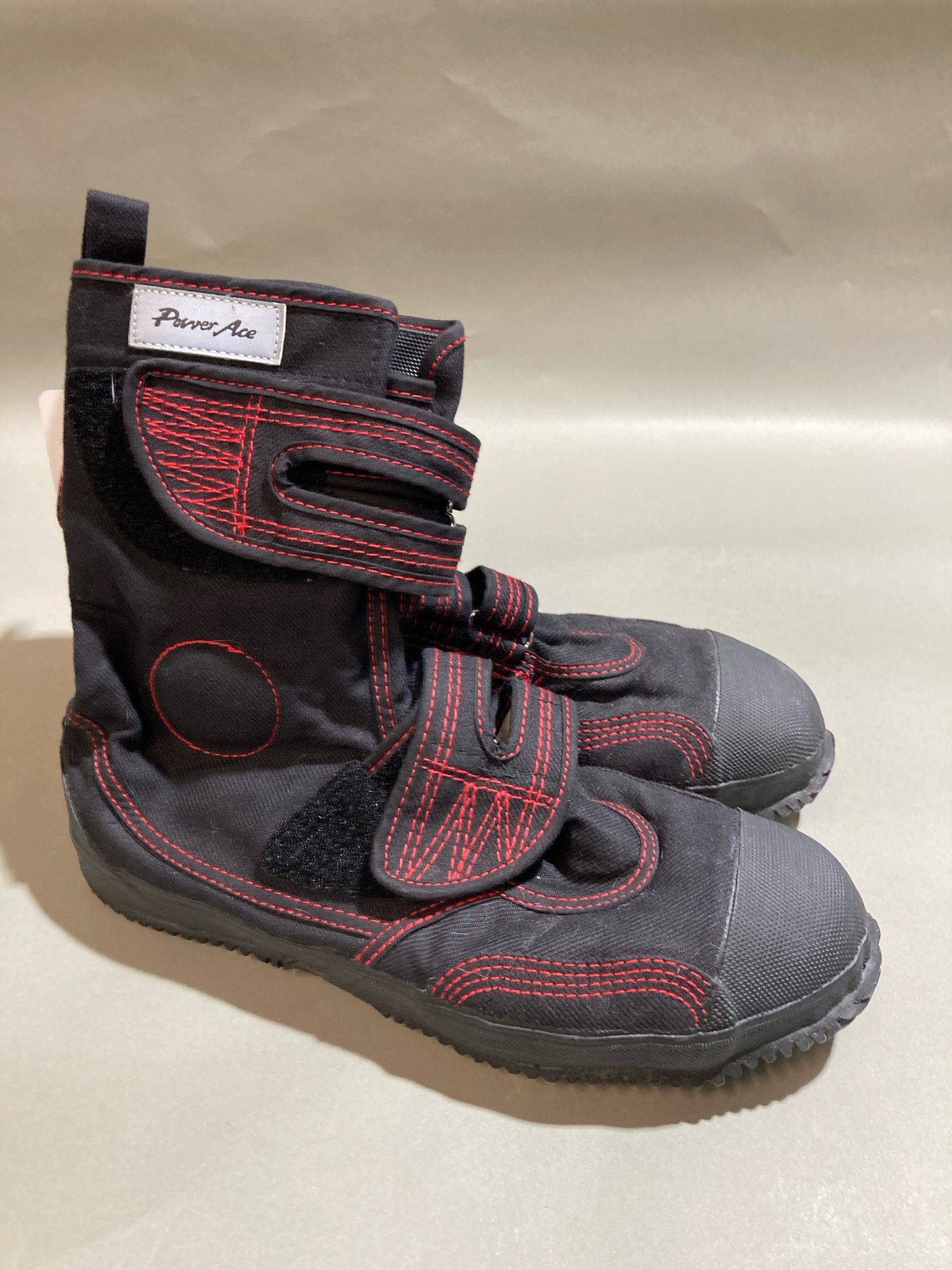 Power Ace Black High-Top Boots