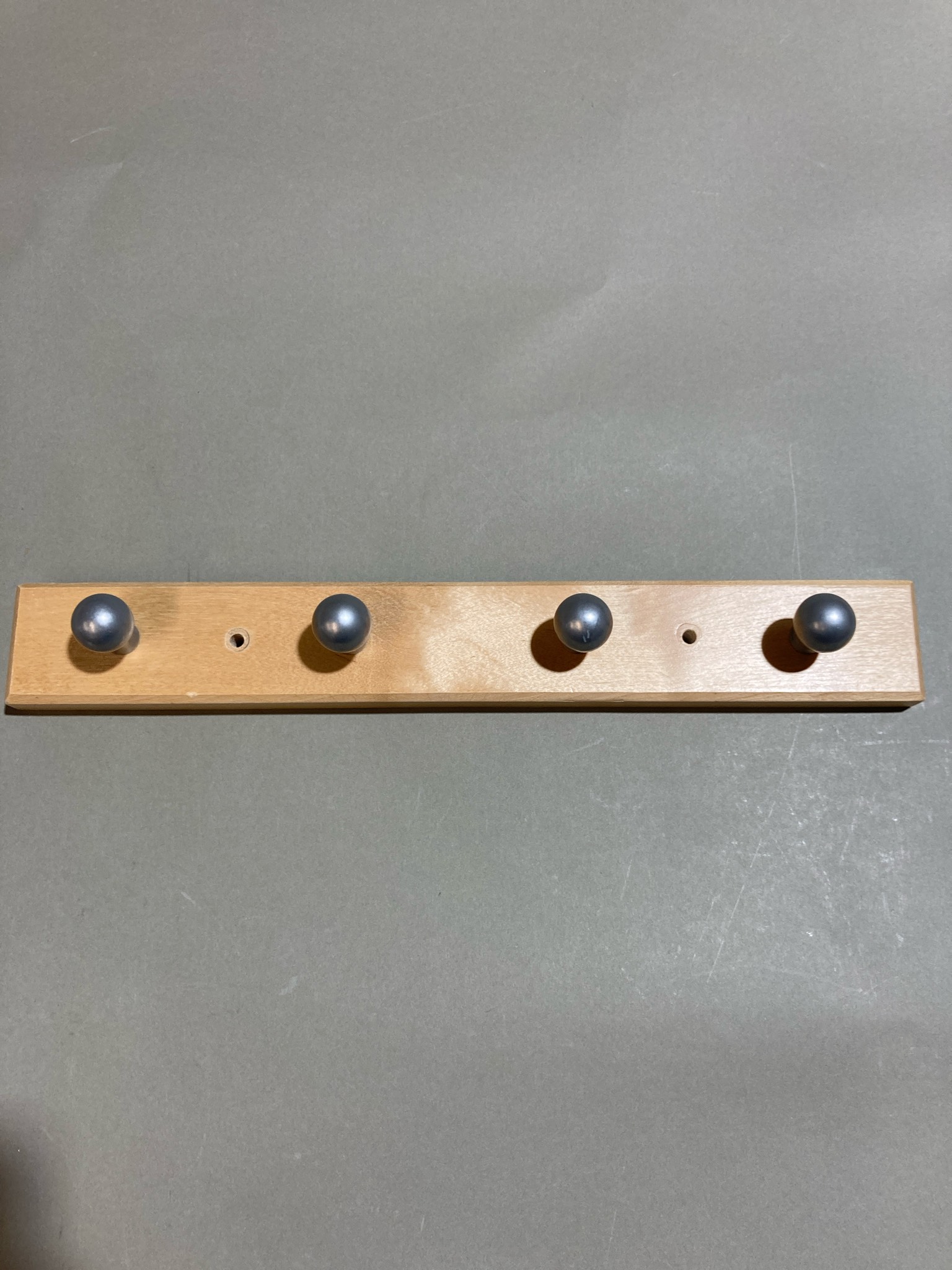 IKEA Natural Wood 4-Hook Wall Rack