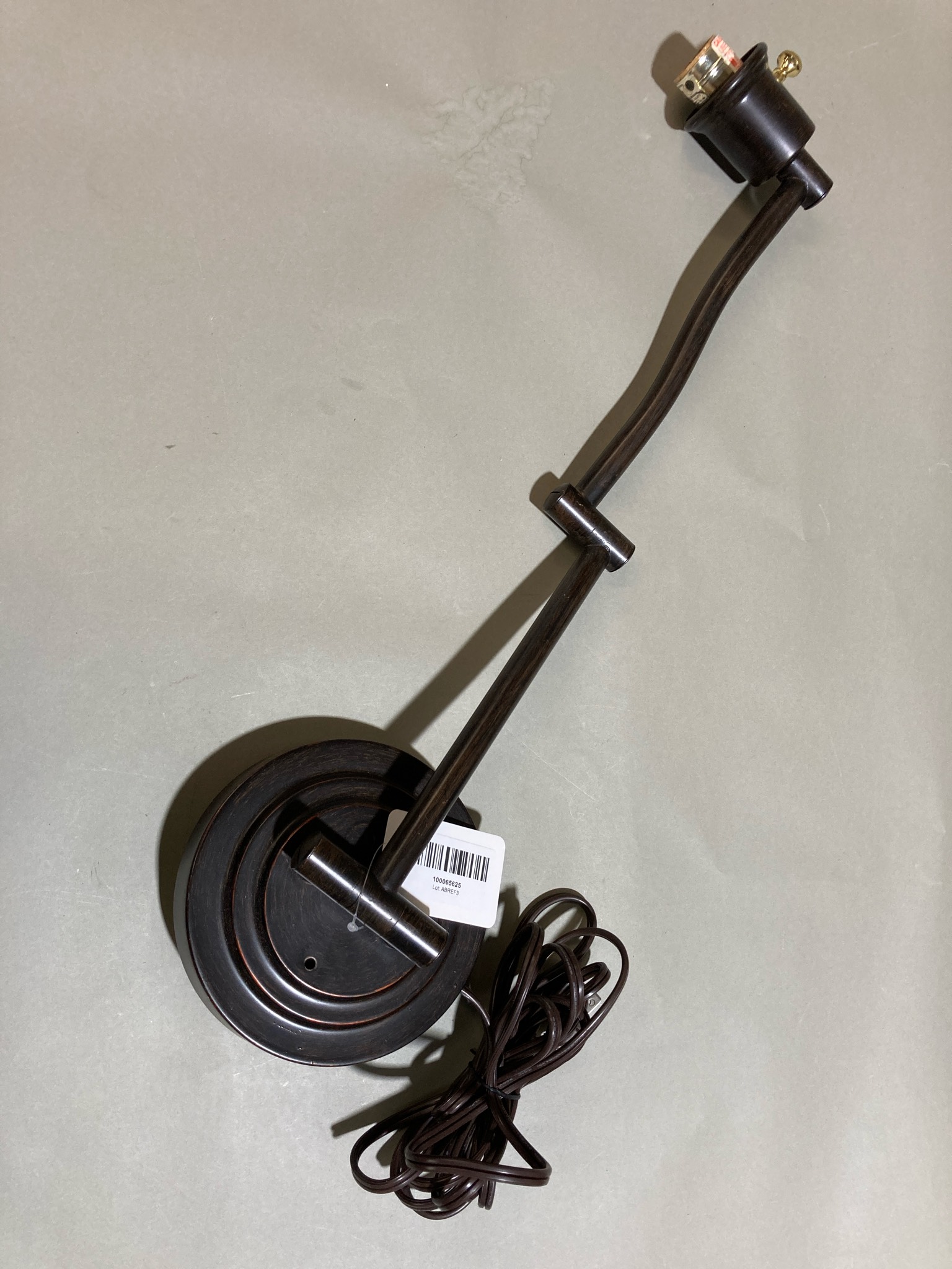 Dark Bronze Adjustable Plug-In Wall Sconce