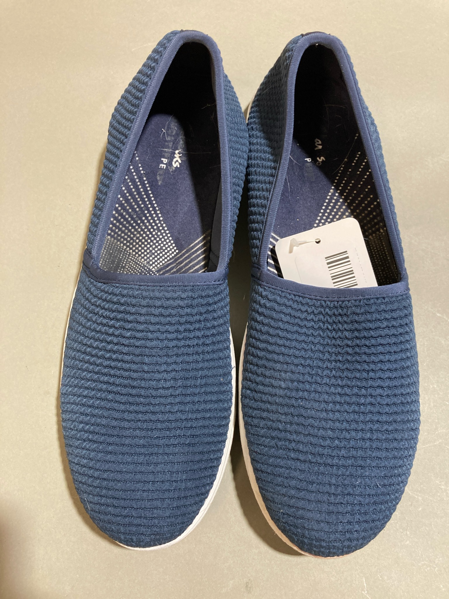 Navy Knit Slip-On Sneakers Size US 10