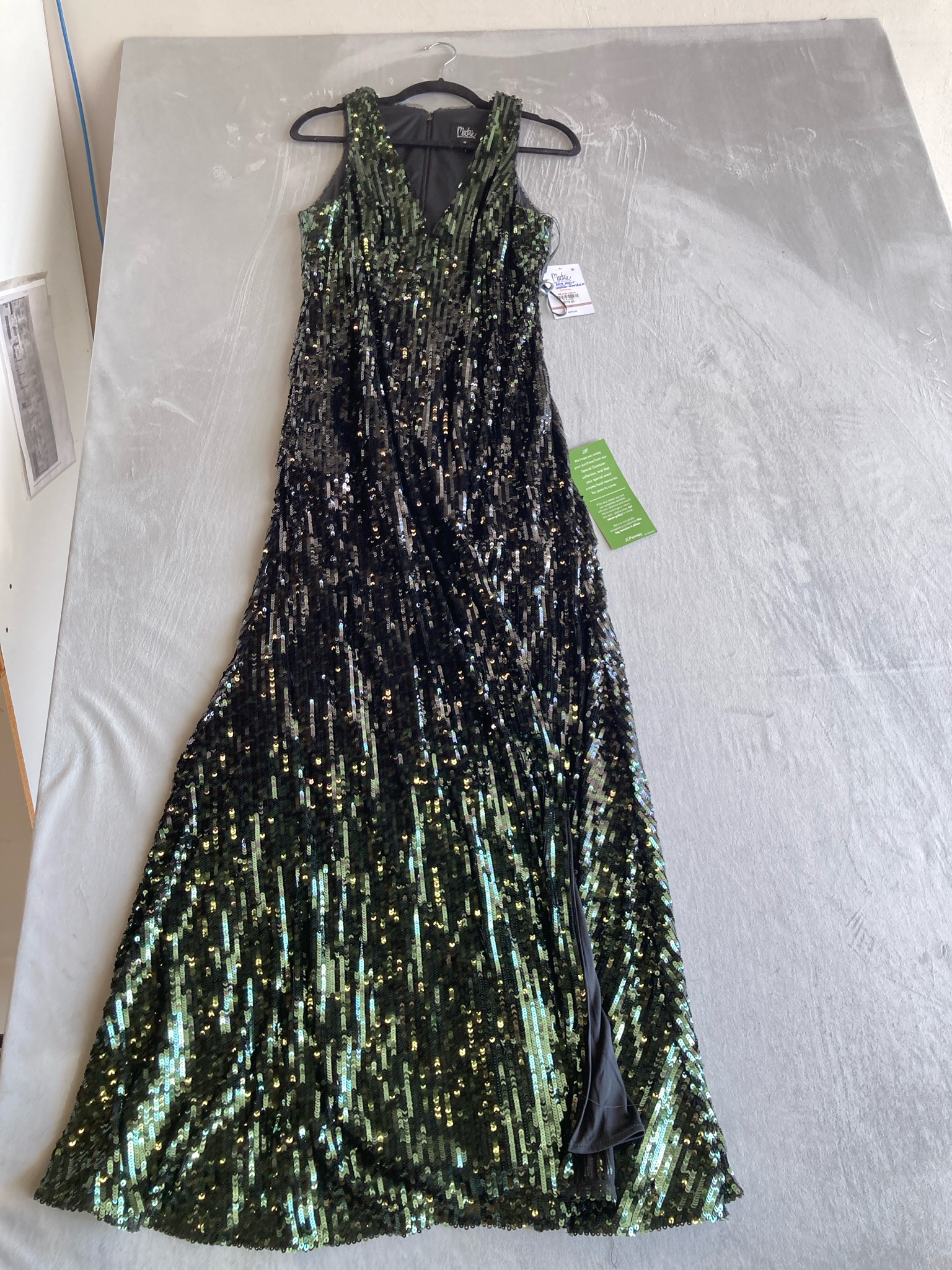 Bob Mackie Green Sequin Dress Size Size 12
