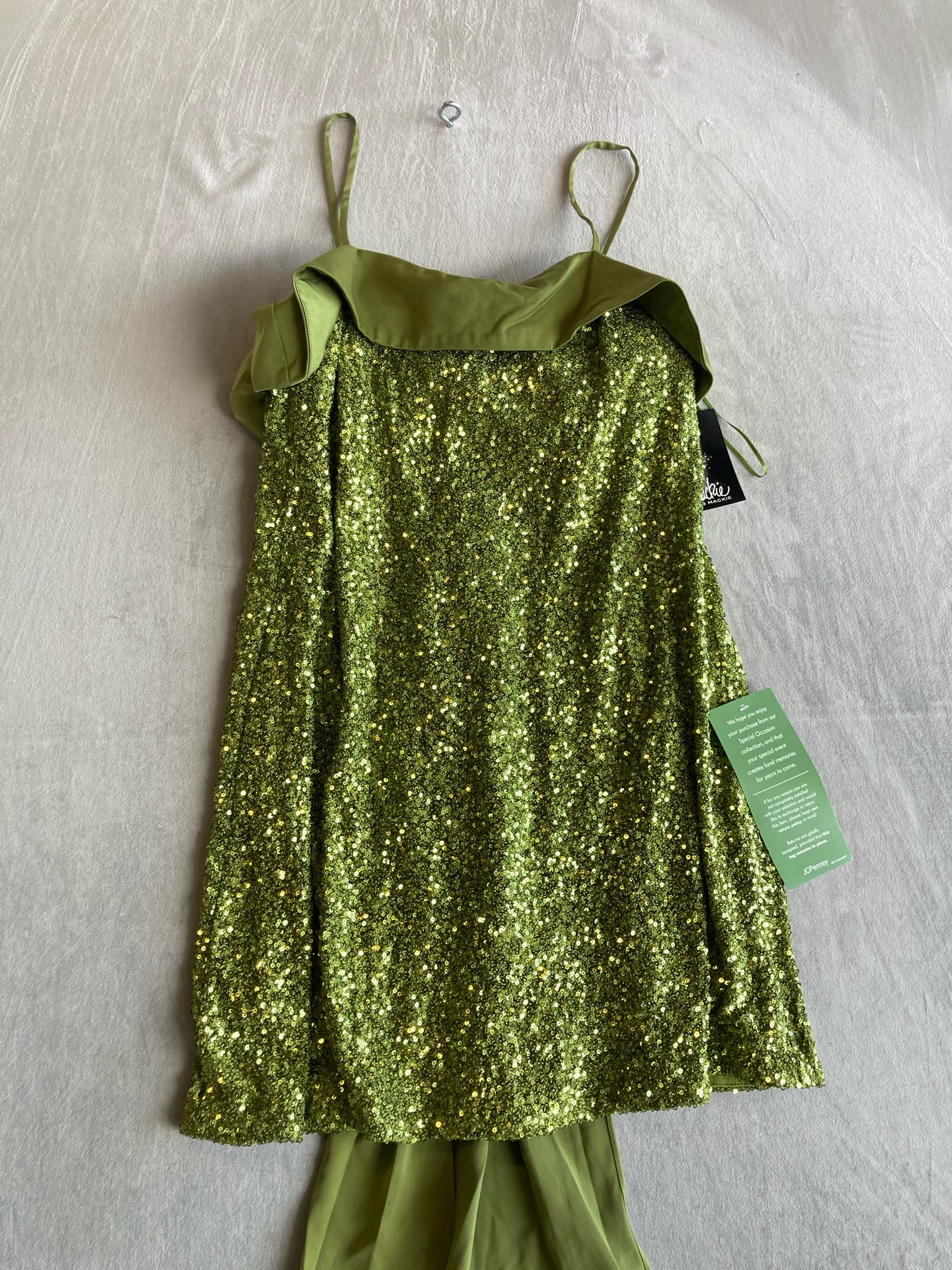 Bob Mackie Chartreuse Green Sequin Dress Size Size 10