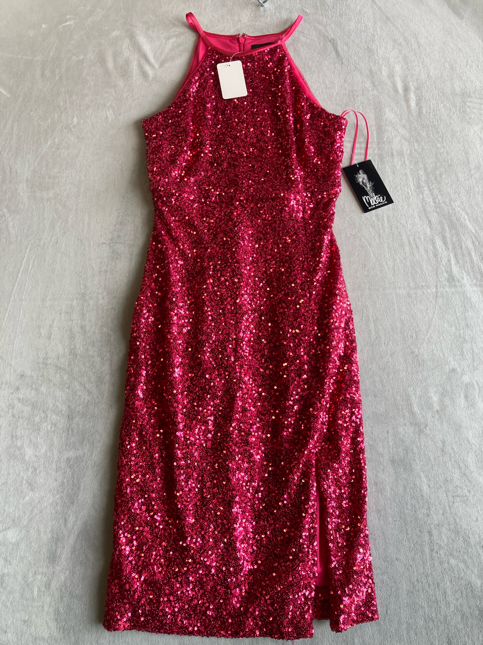 Bob Mackie Hot Pink Sequin Dress Size Size 8