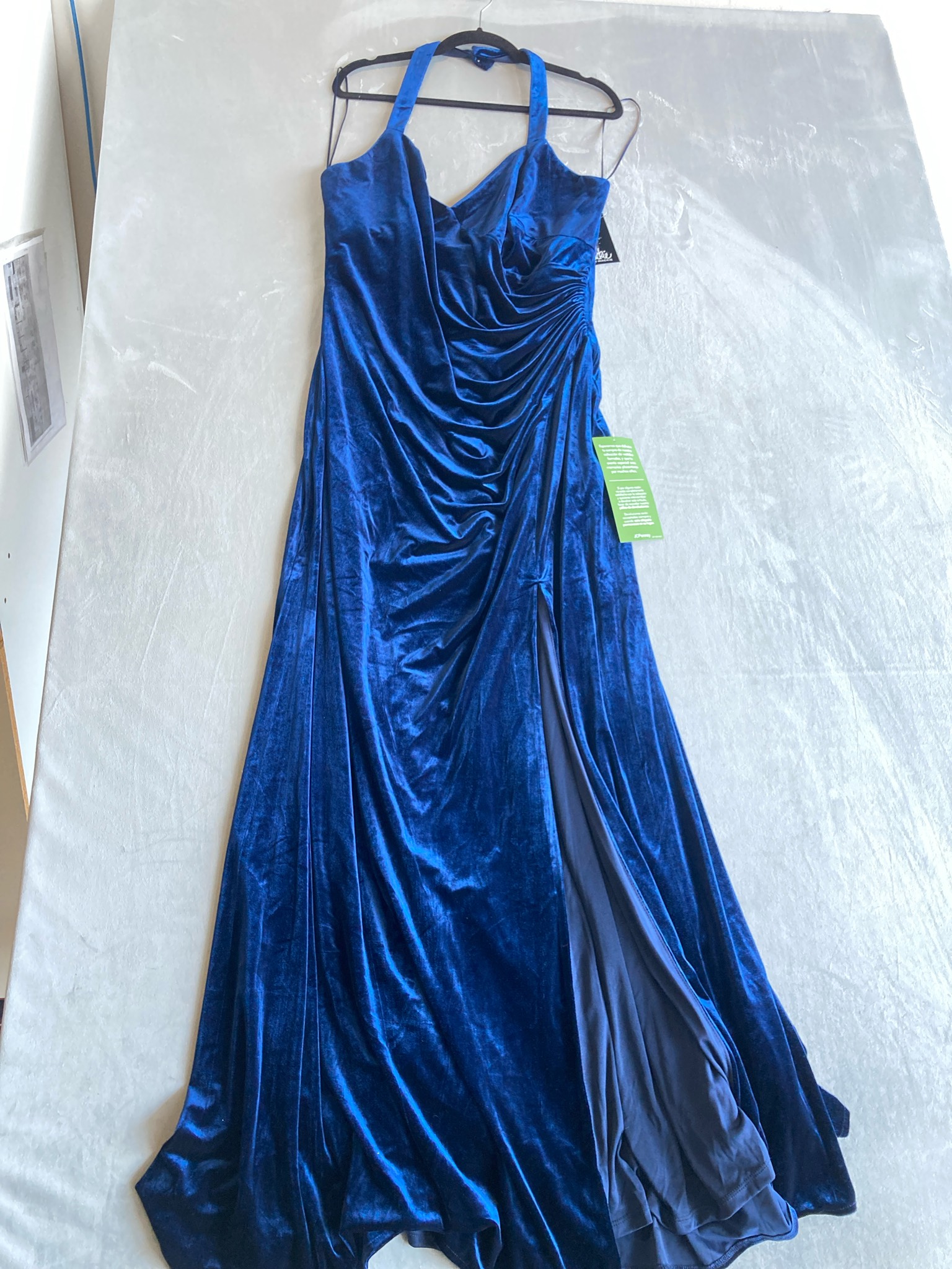 Bob Mackie Royal Blue Velvet Evening Gown Size Size 20