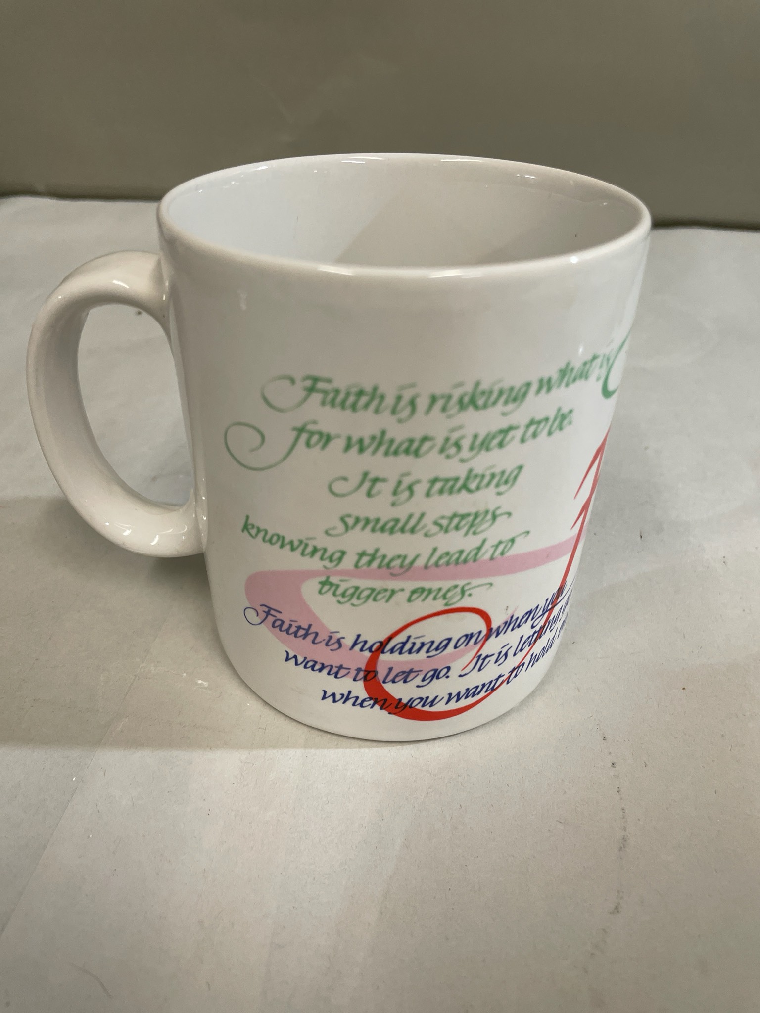 White Multi-Color Printed Coffee Mug