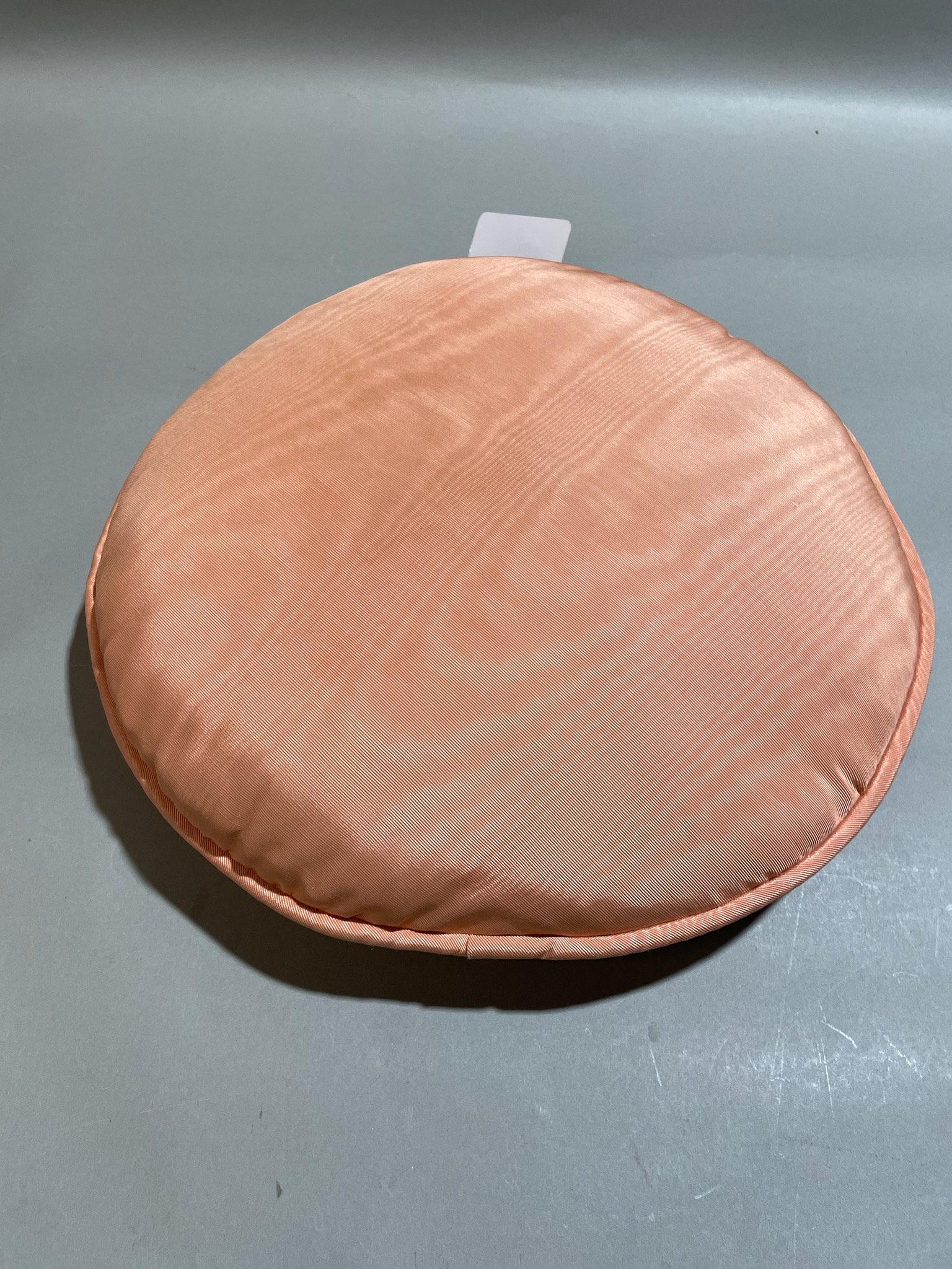 Orange Satin-Like Round Throw Pillow