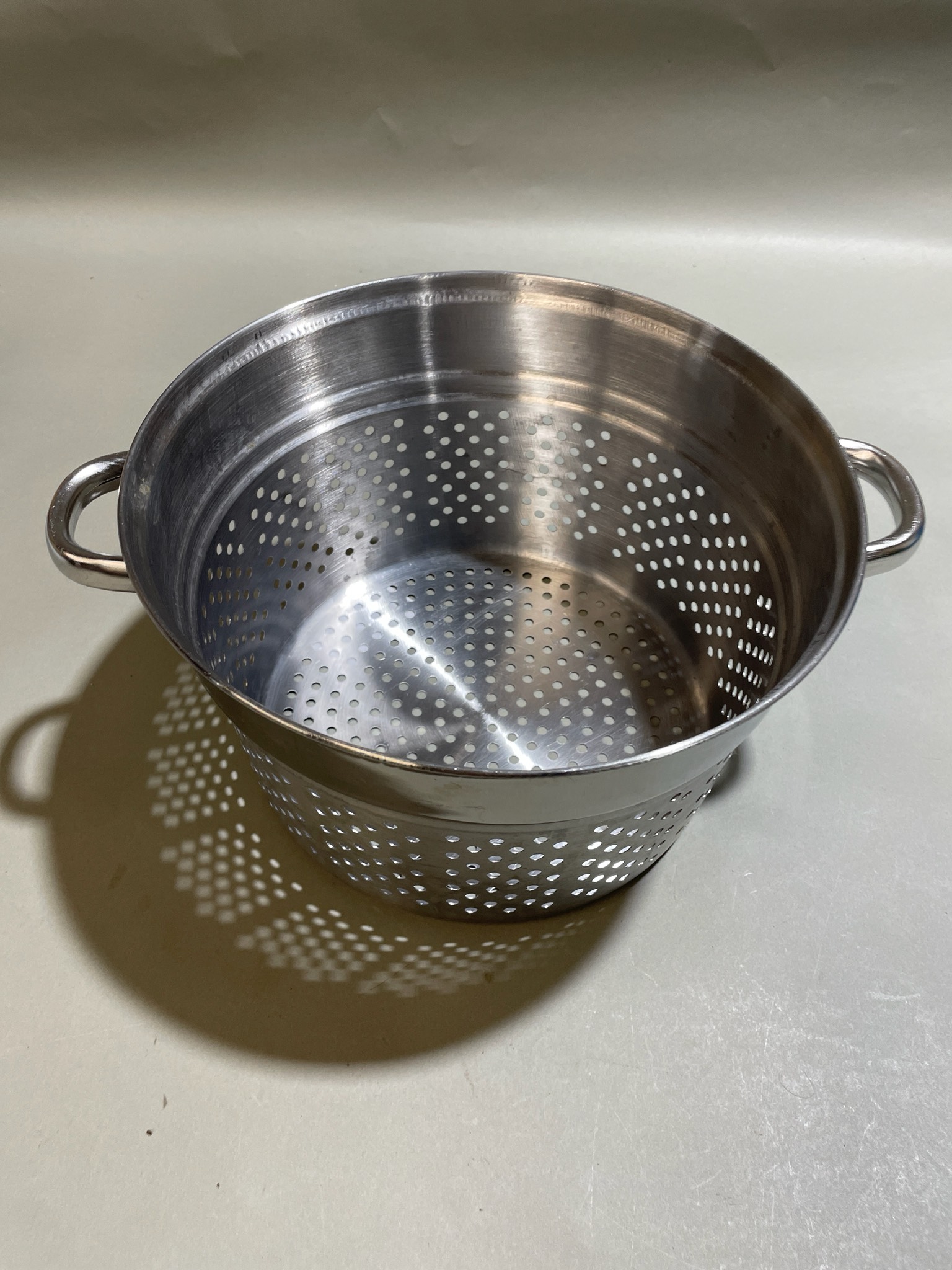 Silver Perforated Stainless Steel Colander Size Large