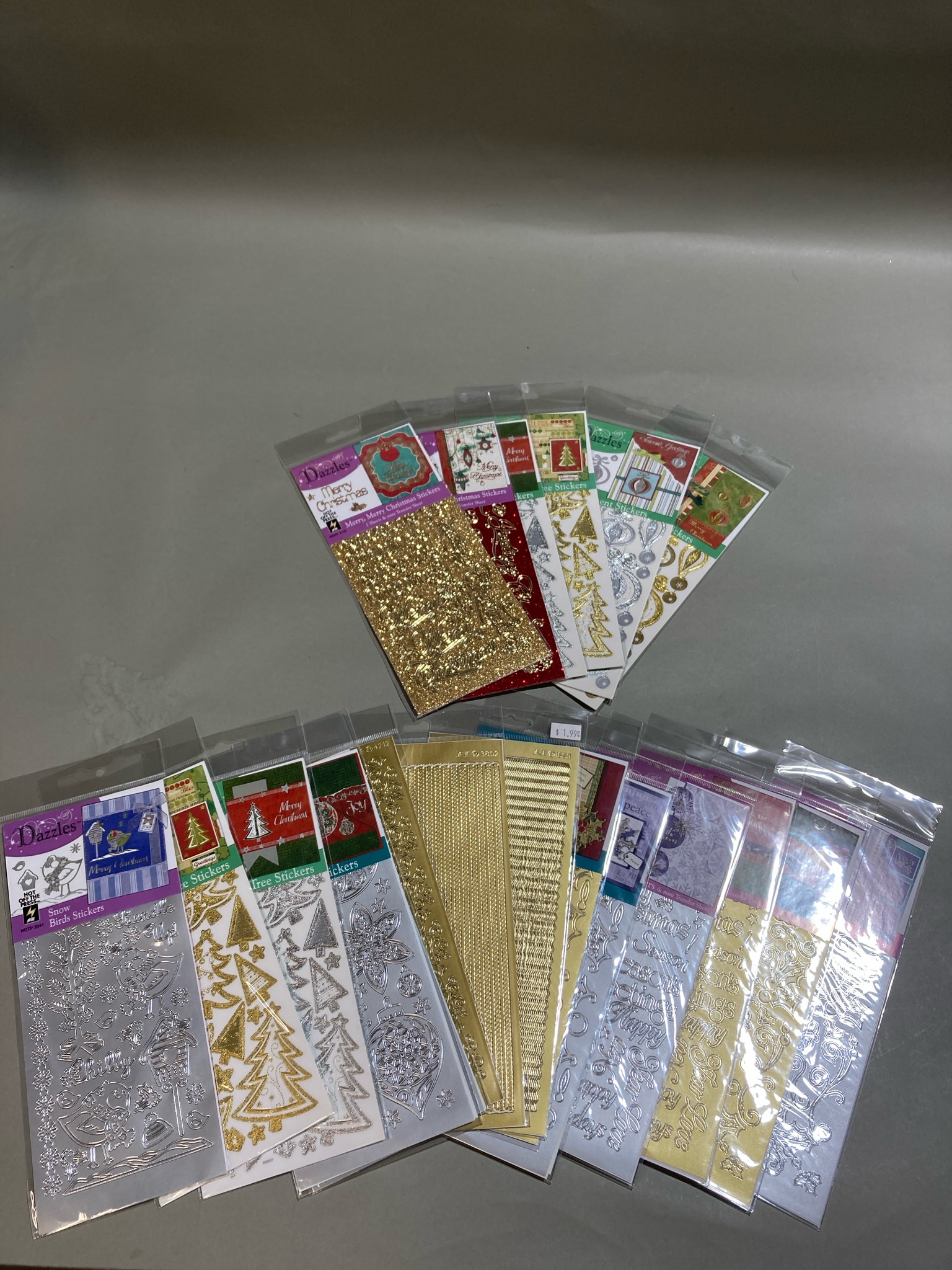 Dazzles Multicolor Metallic Holiday Sticker Sheets