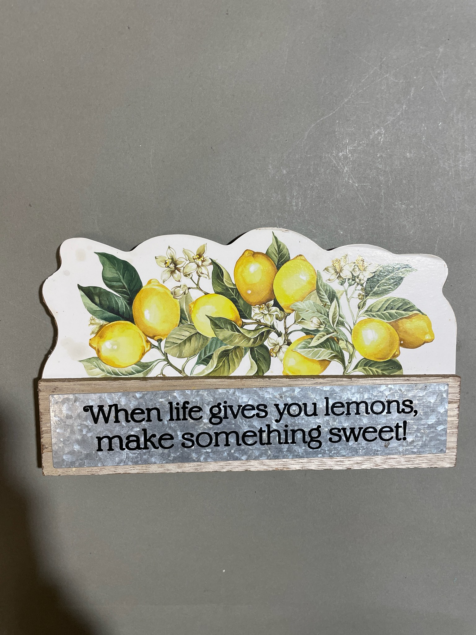 Greenbrier International Yellow Lemon Wall Plaque