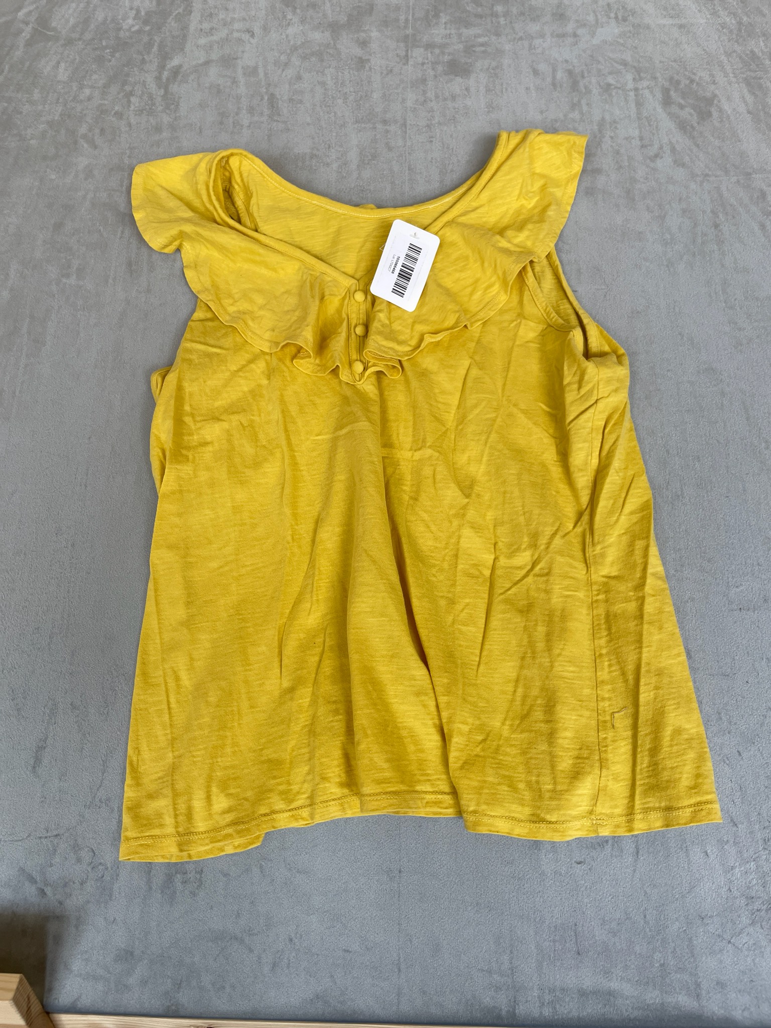 St John's Bay Mustard Yellow Cotton Sleeveless Top Size Large