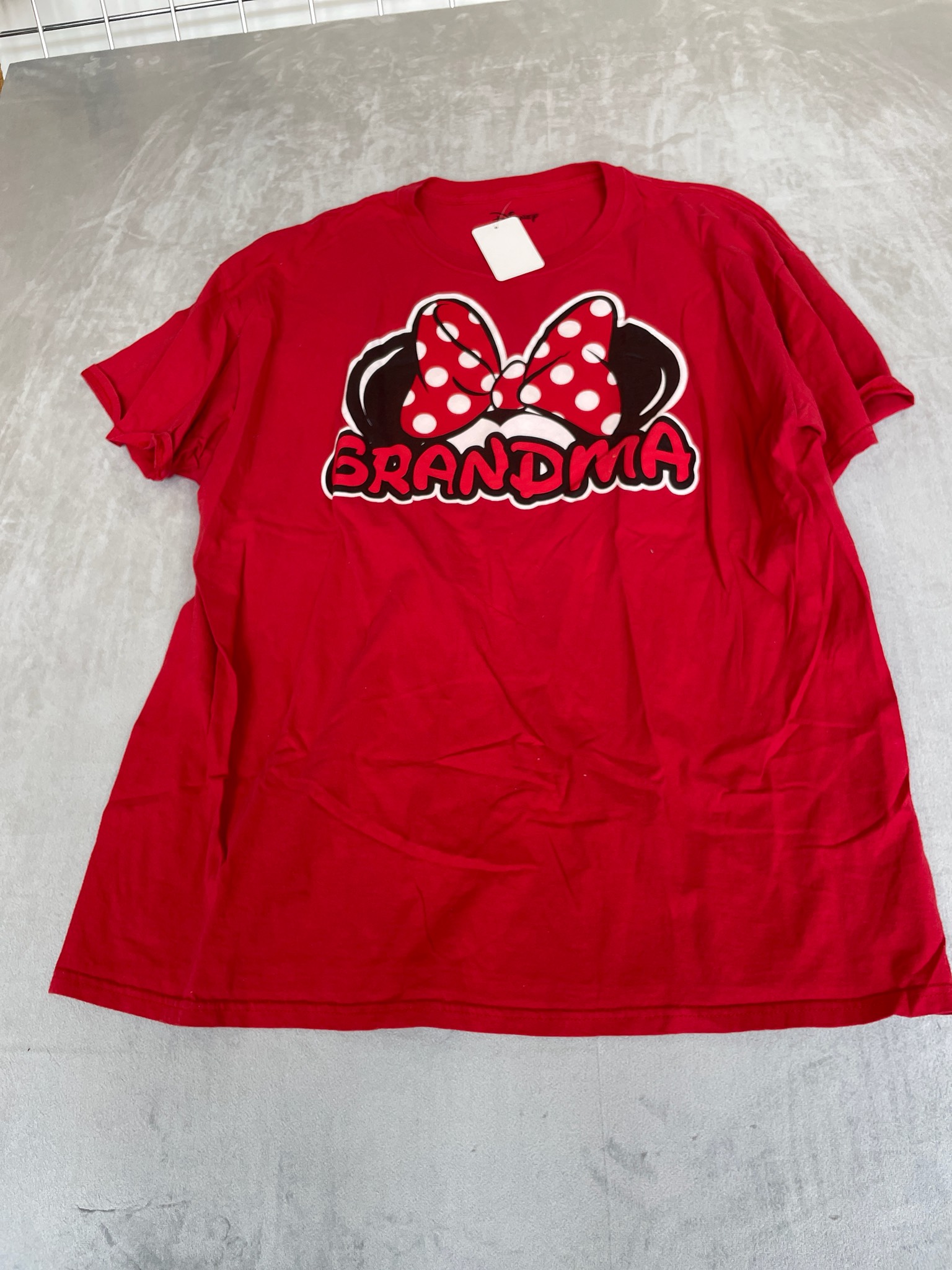 Disney Red Cotton T-Shirt Size XL
