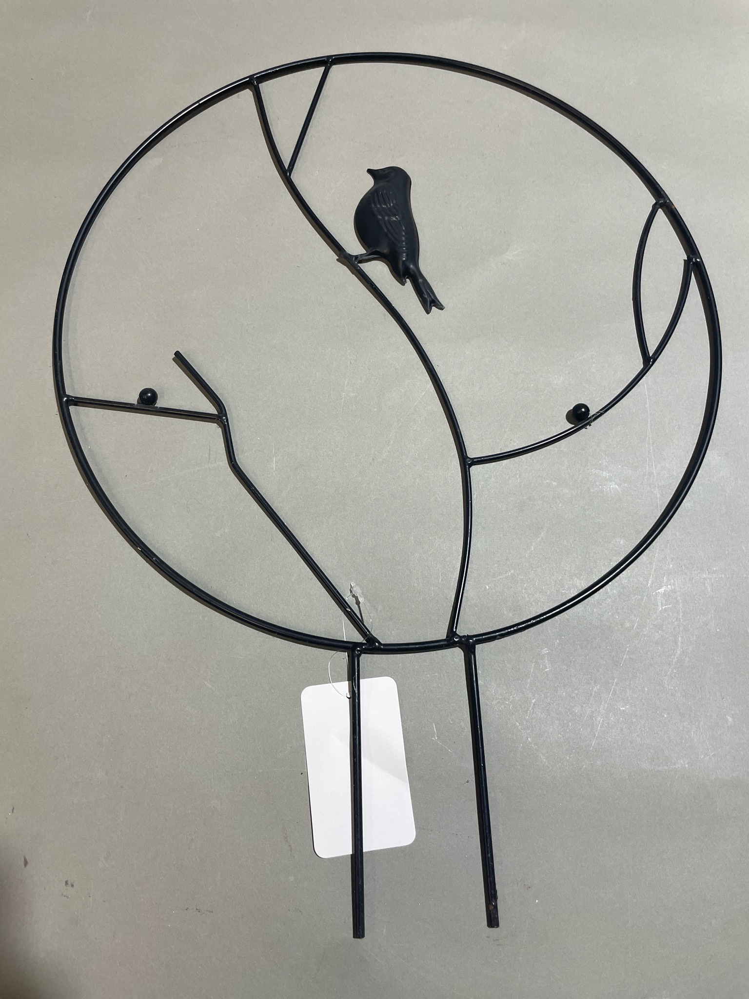 Black Metal Bird Garden Stake