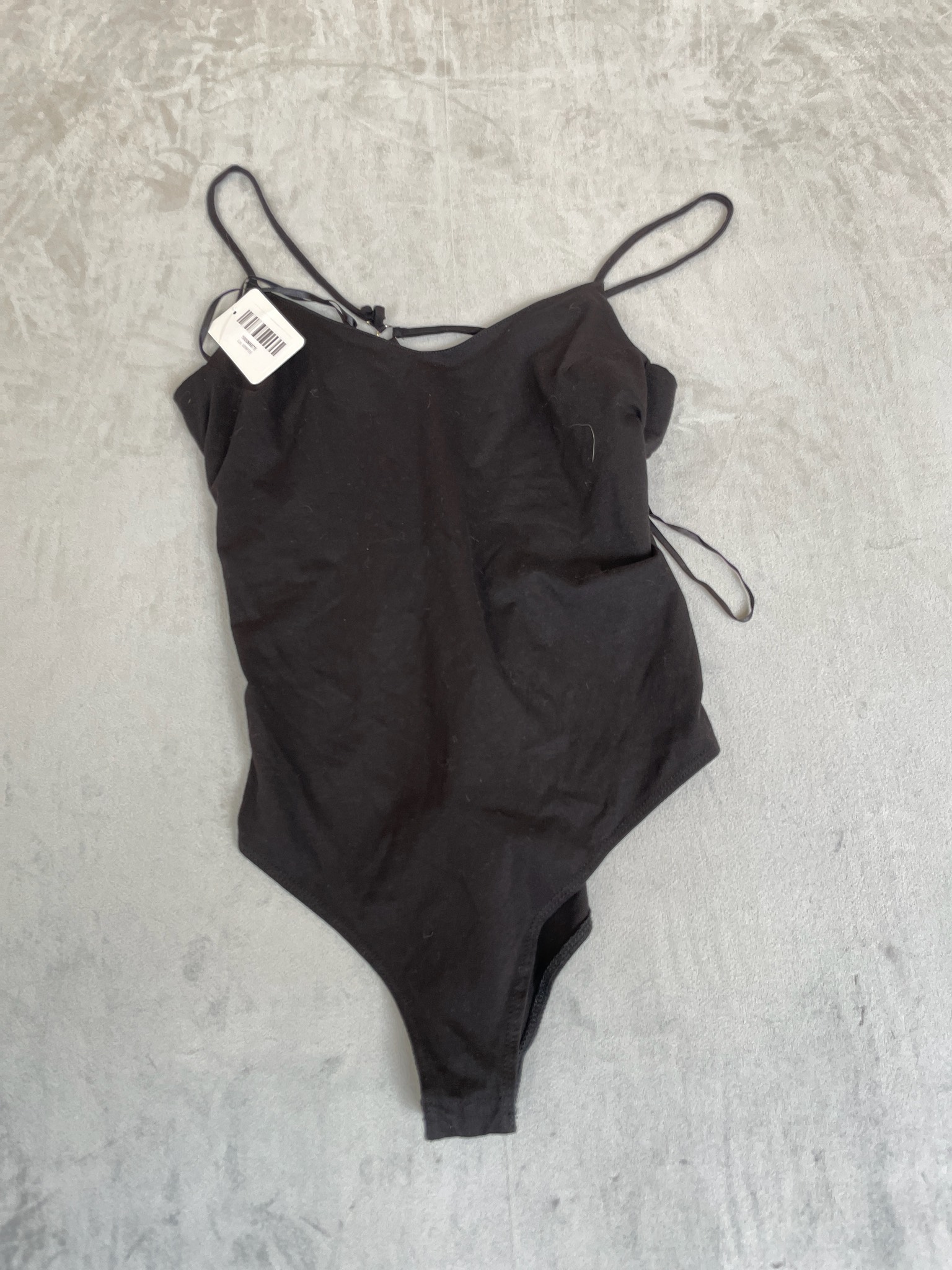 Mixed Thread Black Jersey Bodysuit Size L