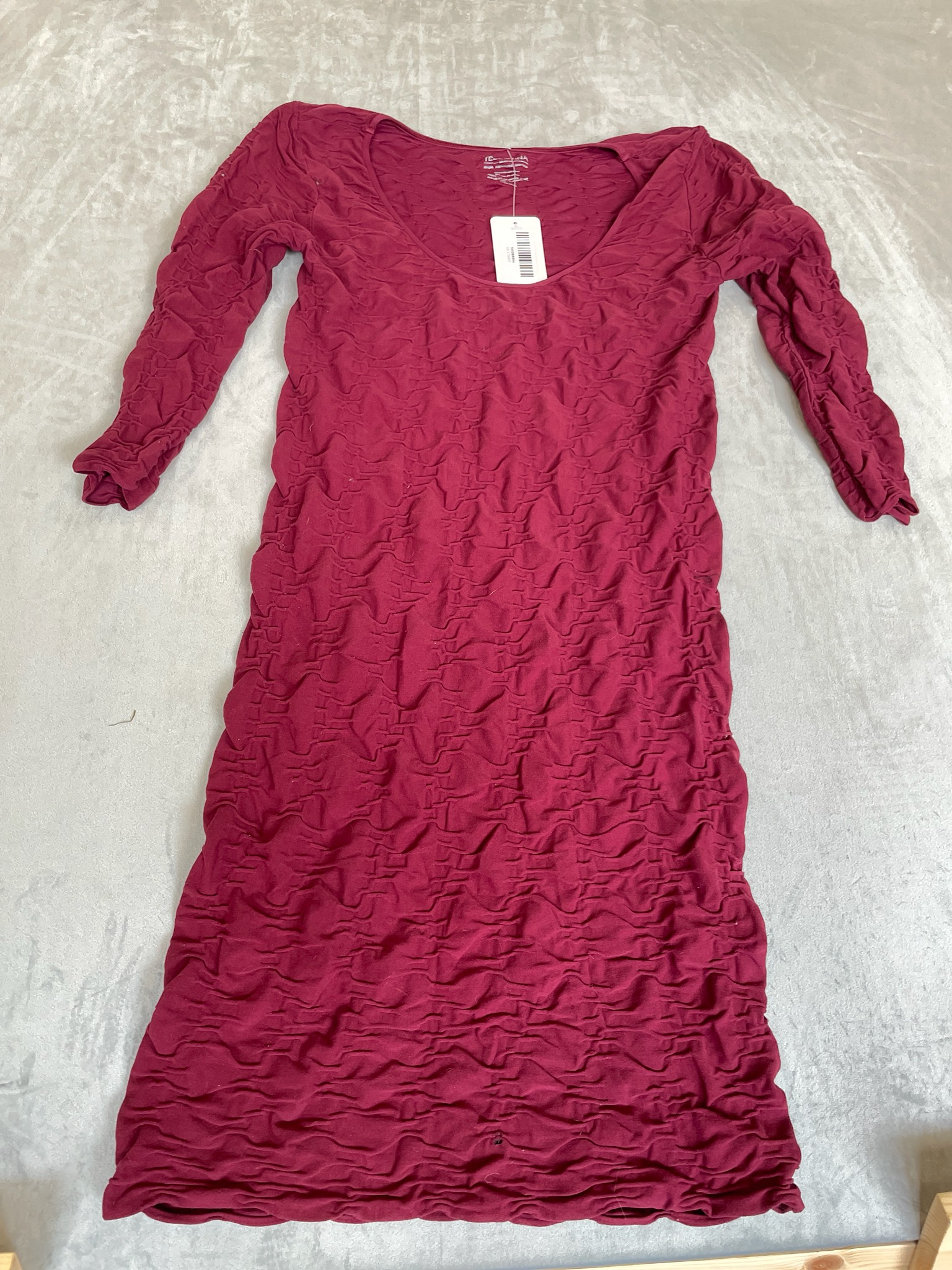 TEES by TINA Burgundy Nylon/Spandex Knit Dress Size One Size