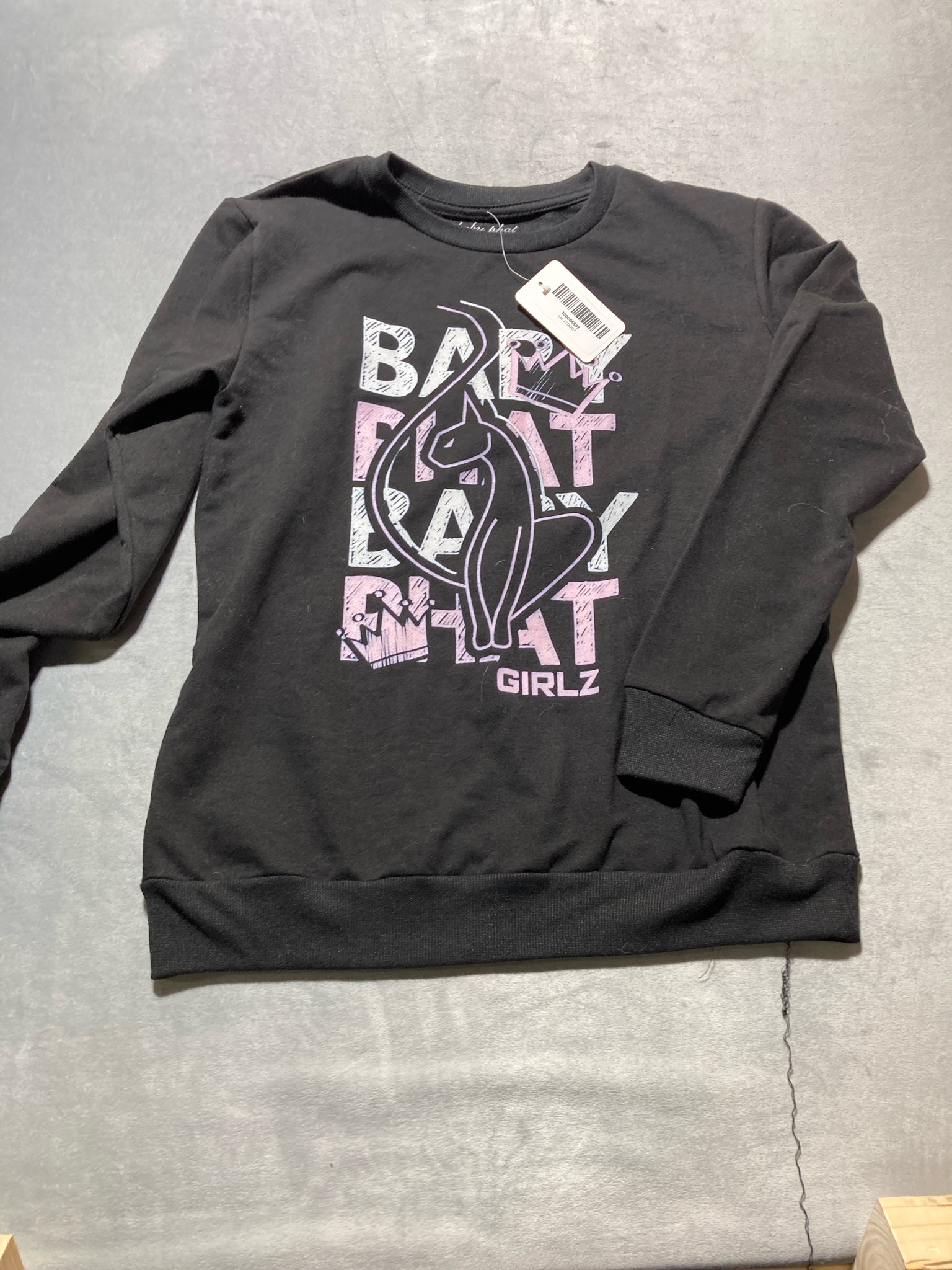 Baby Phat Black Crewneck Sweatshirt Size Size 14/16