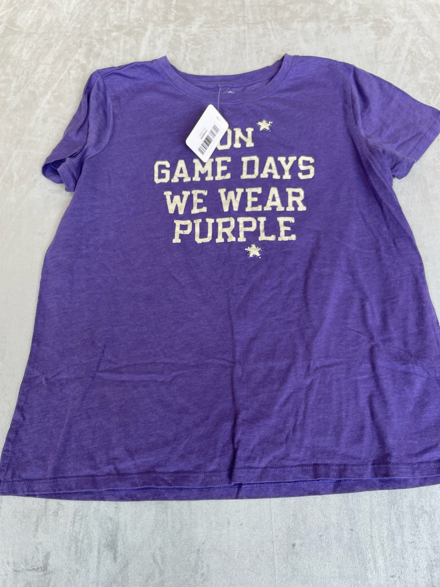 maurices Purple Knit Jersey T-Shirt Size Large