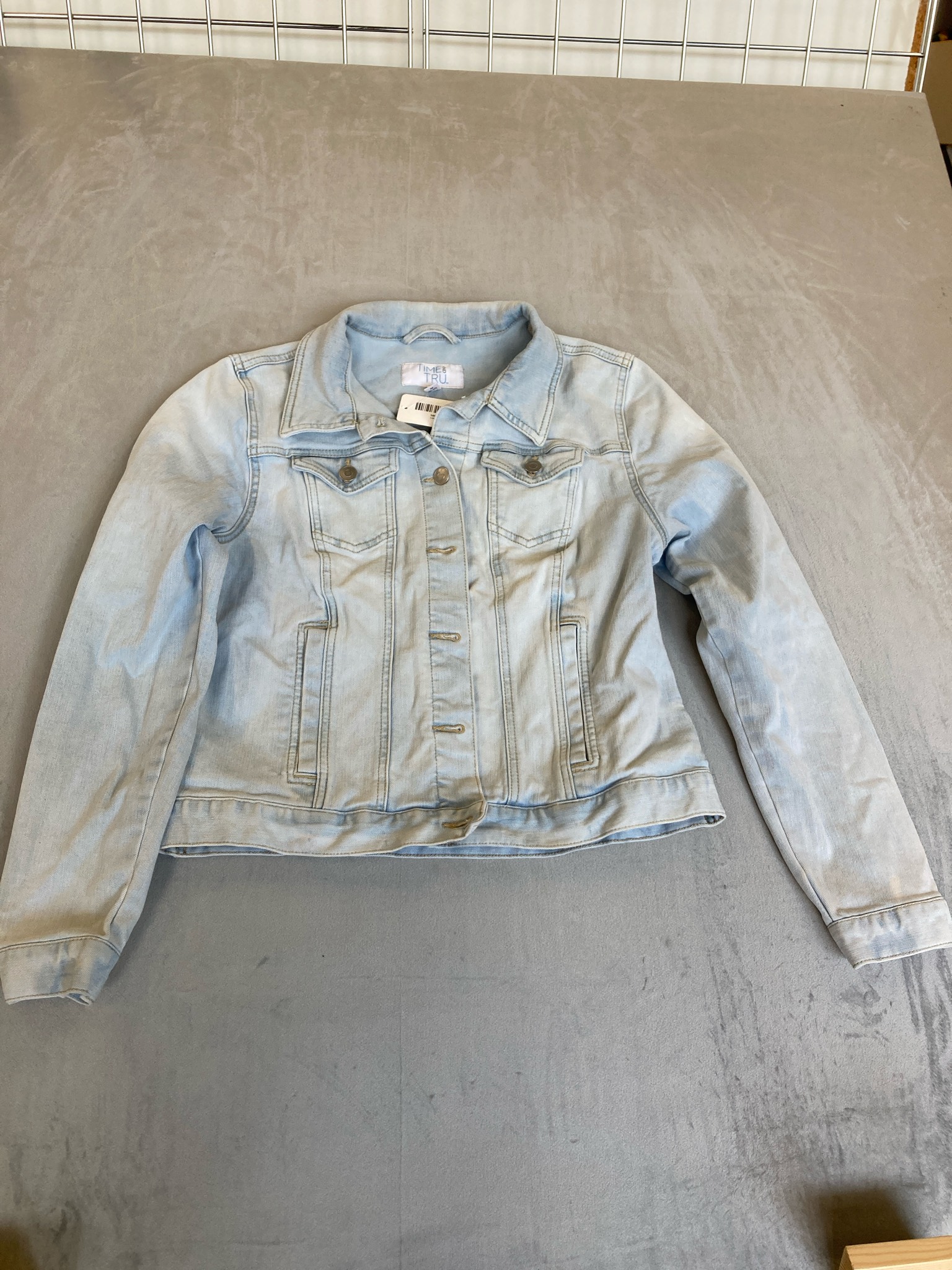 Time and Tru Light Blue Denim Jacket Size M