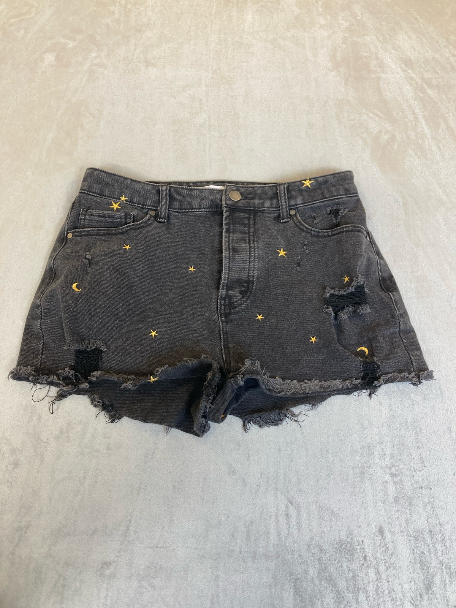 Tinseltown Charcoal Denim Cutoff Shorts Size 11