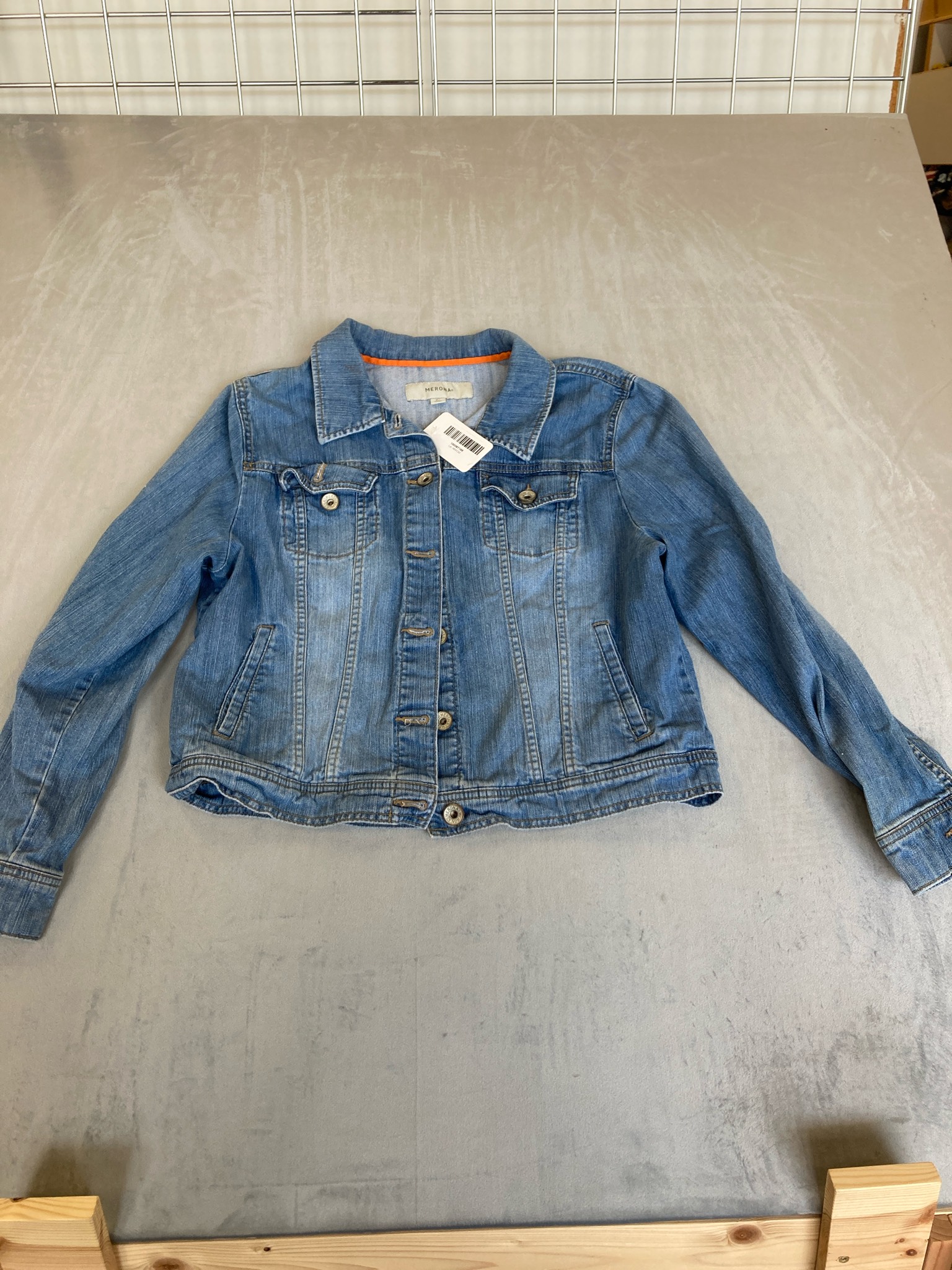Merona Light Blue Denim Jacket Size XL