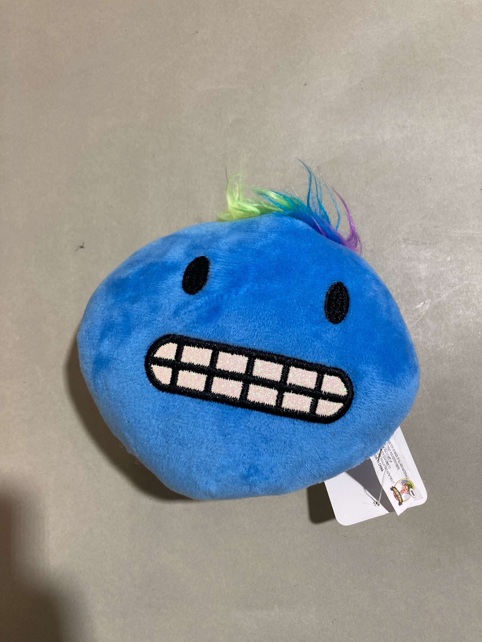 Blue Emoji Plush Pillow