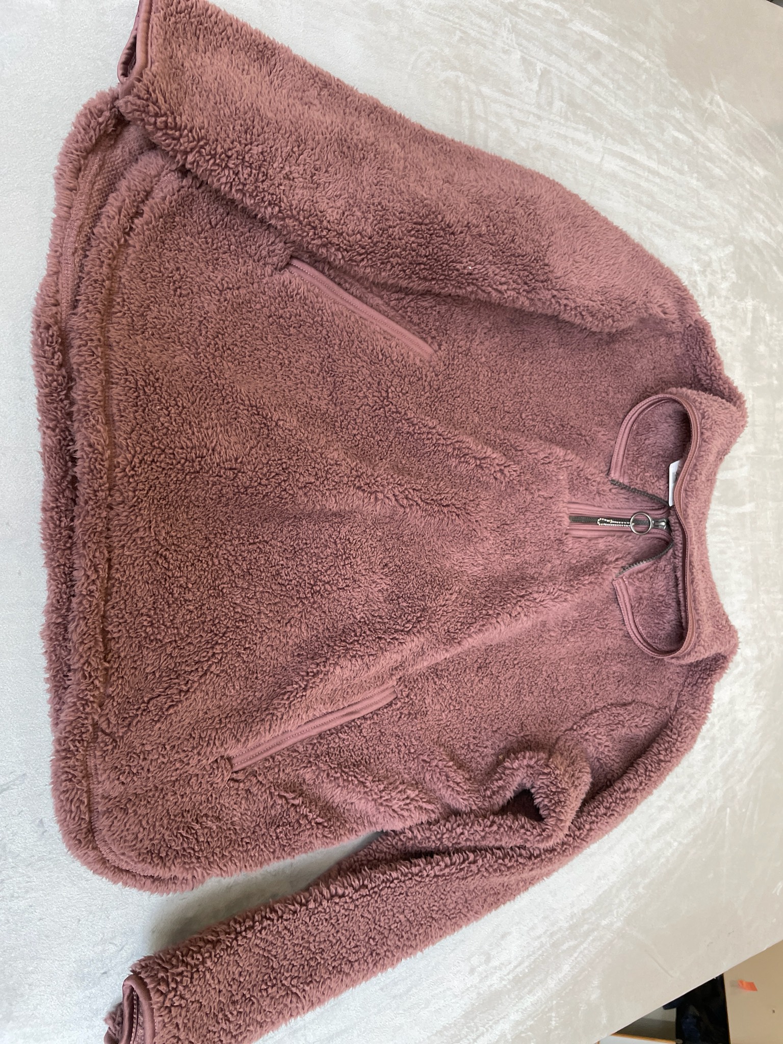 Cozy SHERPA Dusty Rose Sherpa Pullover Size XXL
