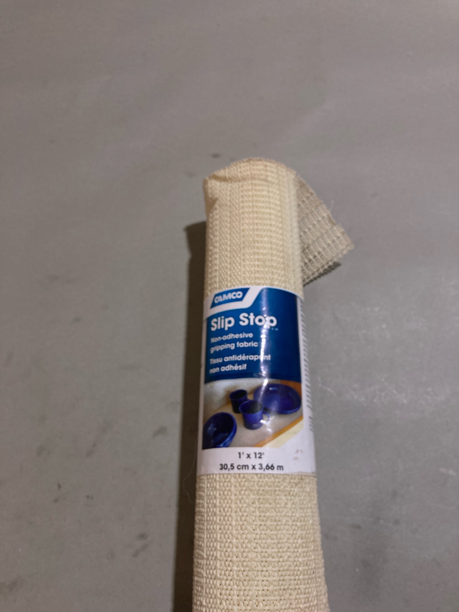 Camco Cream Mesh Non-Slip Liner Roll Size 1" x 12'