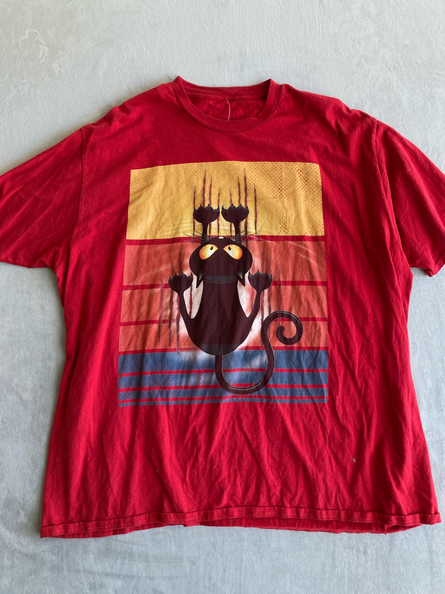 Red Cotton Blend T-Shirt