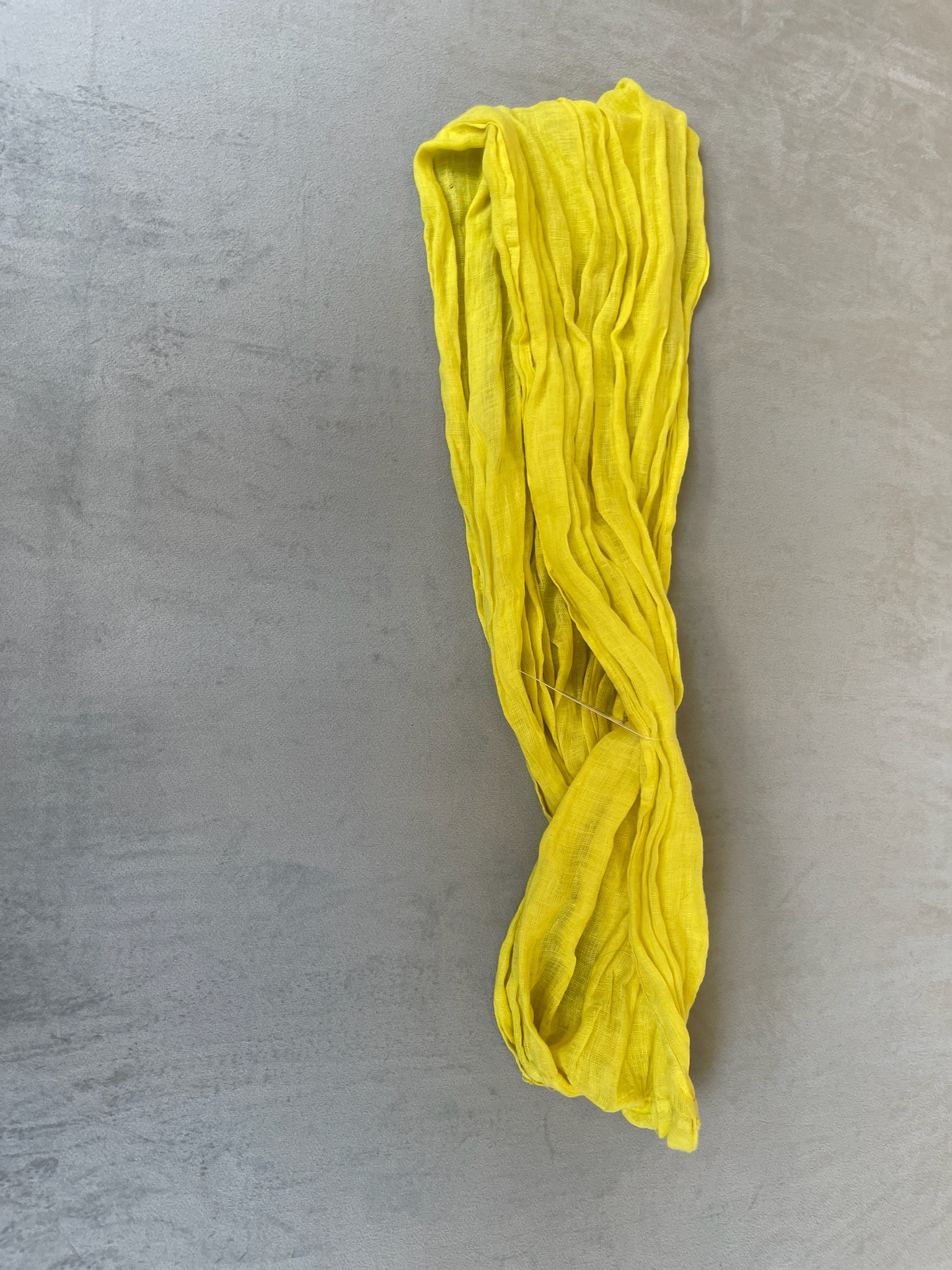 Bright Yellow Gauze Scarf