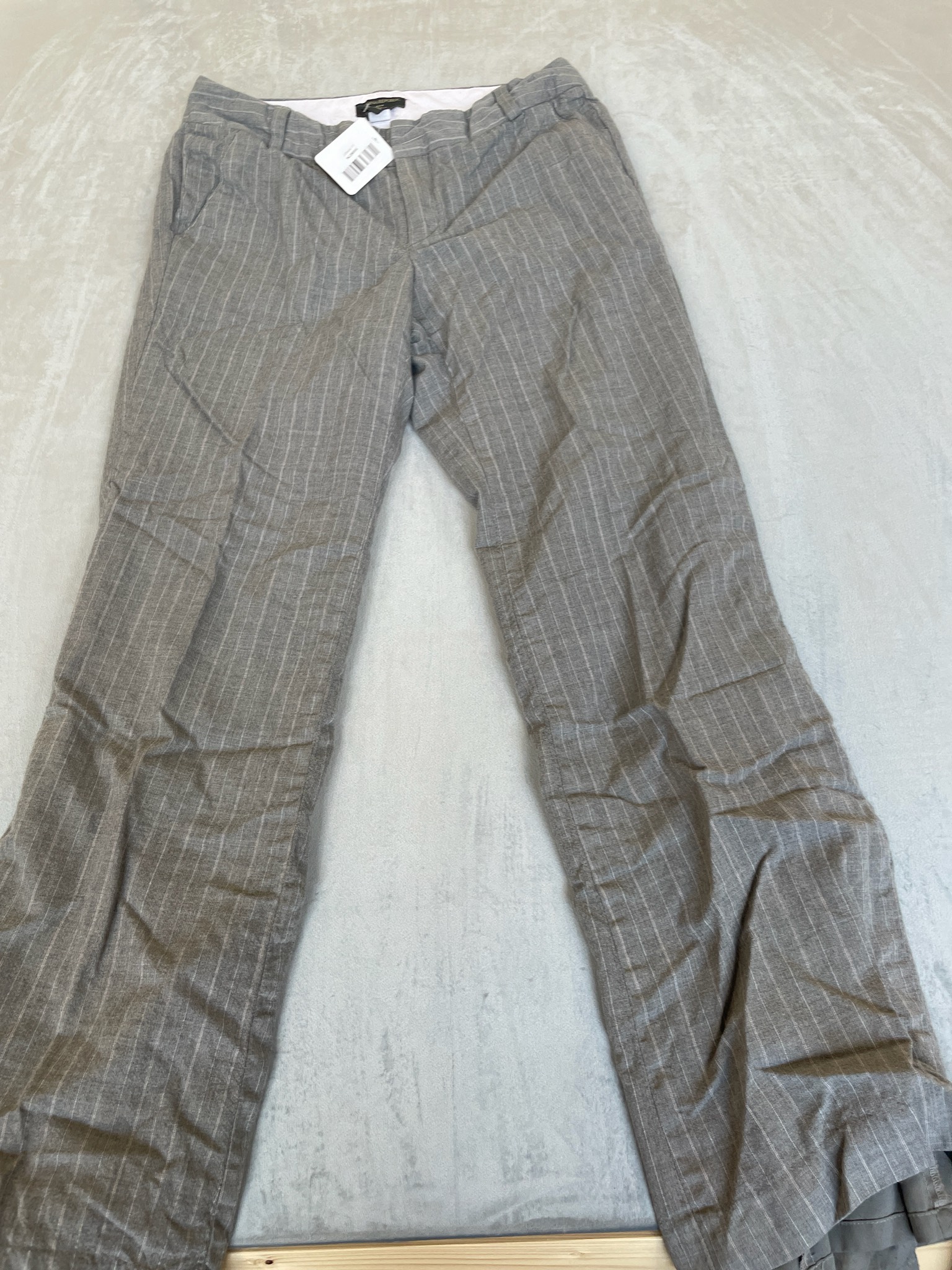 Banana Republic Grey Pinstripe Wool Dress Pants Size Size 8