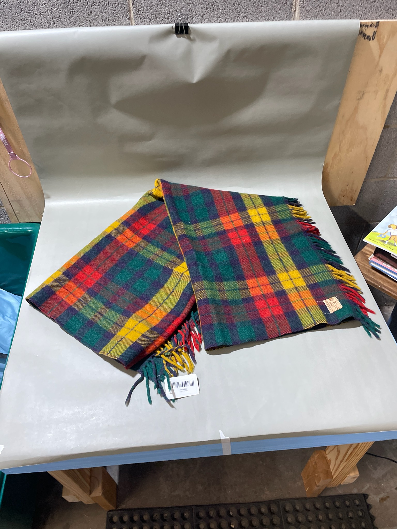 Horner Green Plaid Wool Blanket