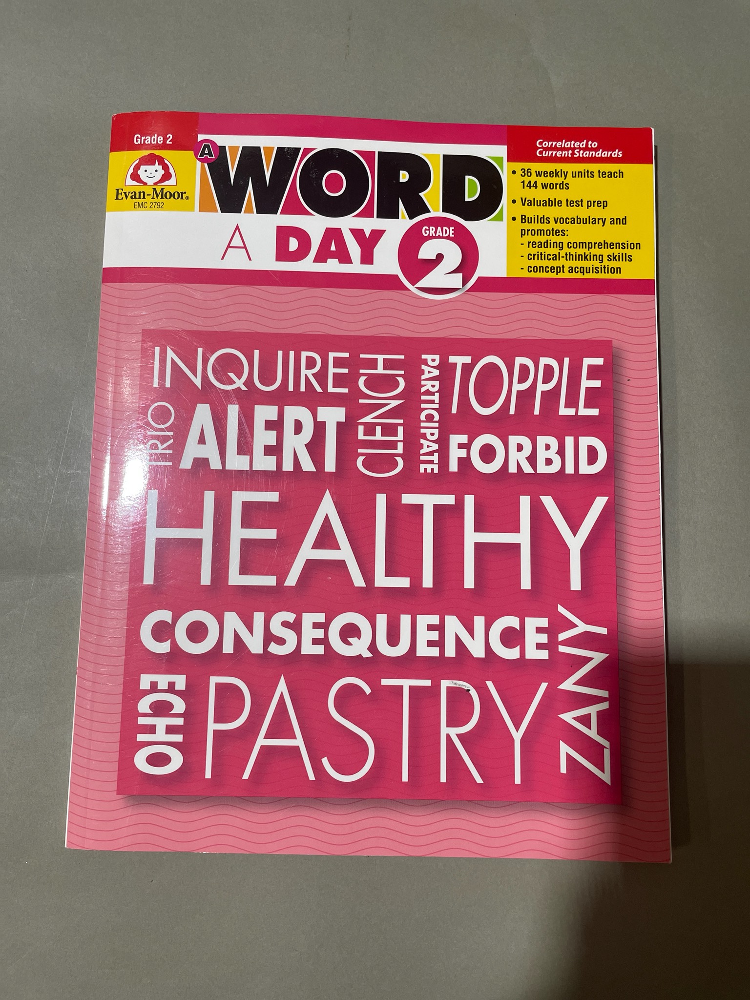 Evan-Moor Word A Day Workbook Size Grade 2