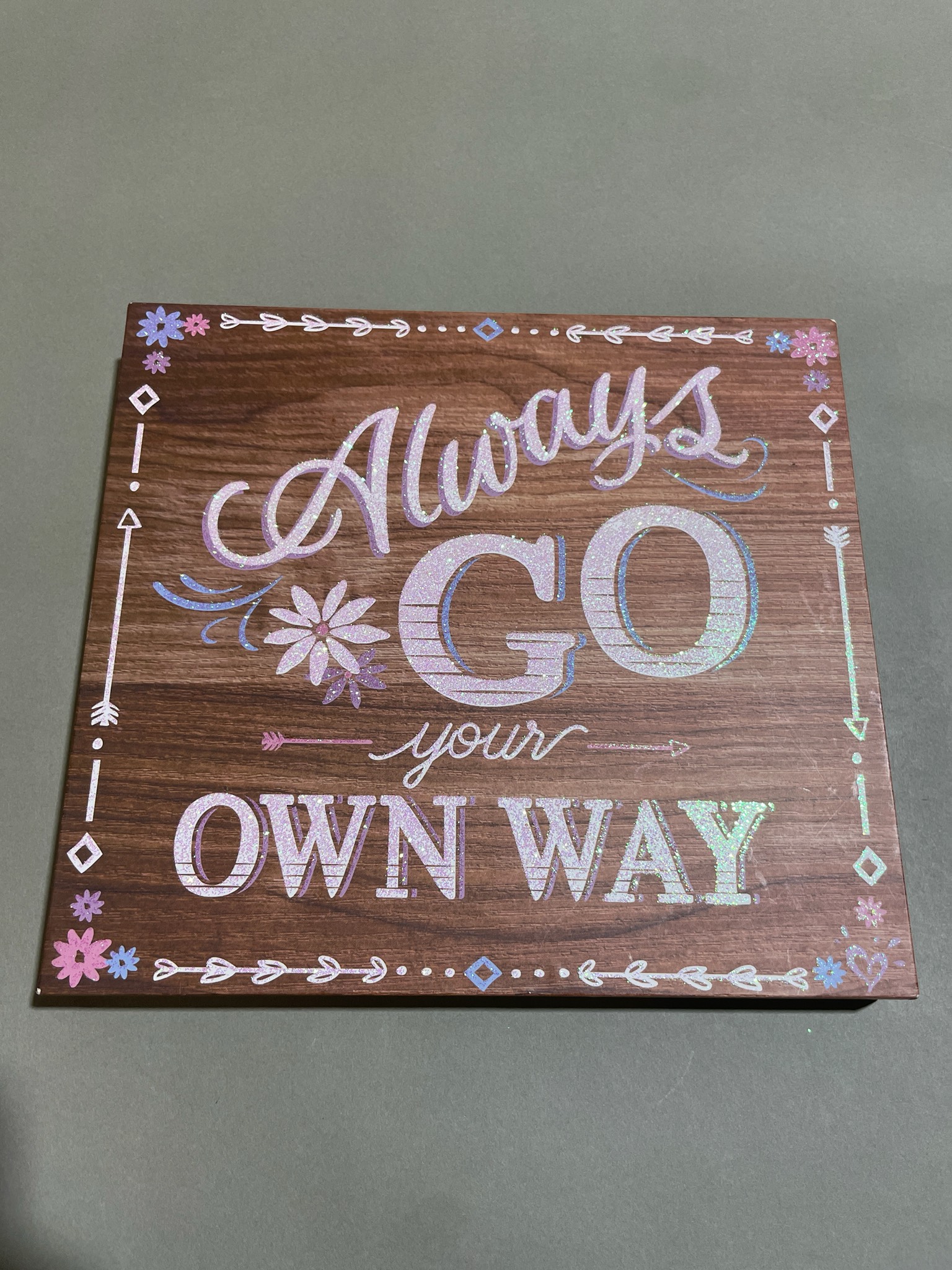 Tween Brands Brown Wood-Look Motivational Wall Plaque