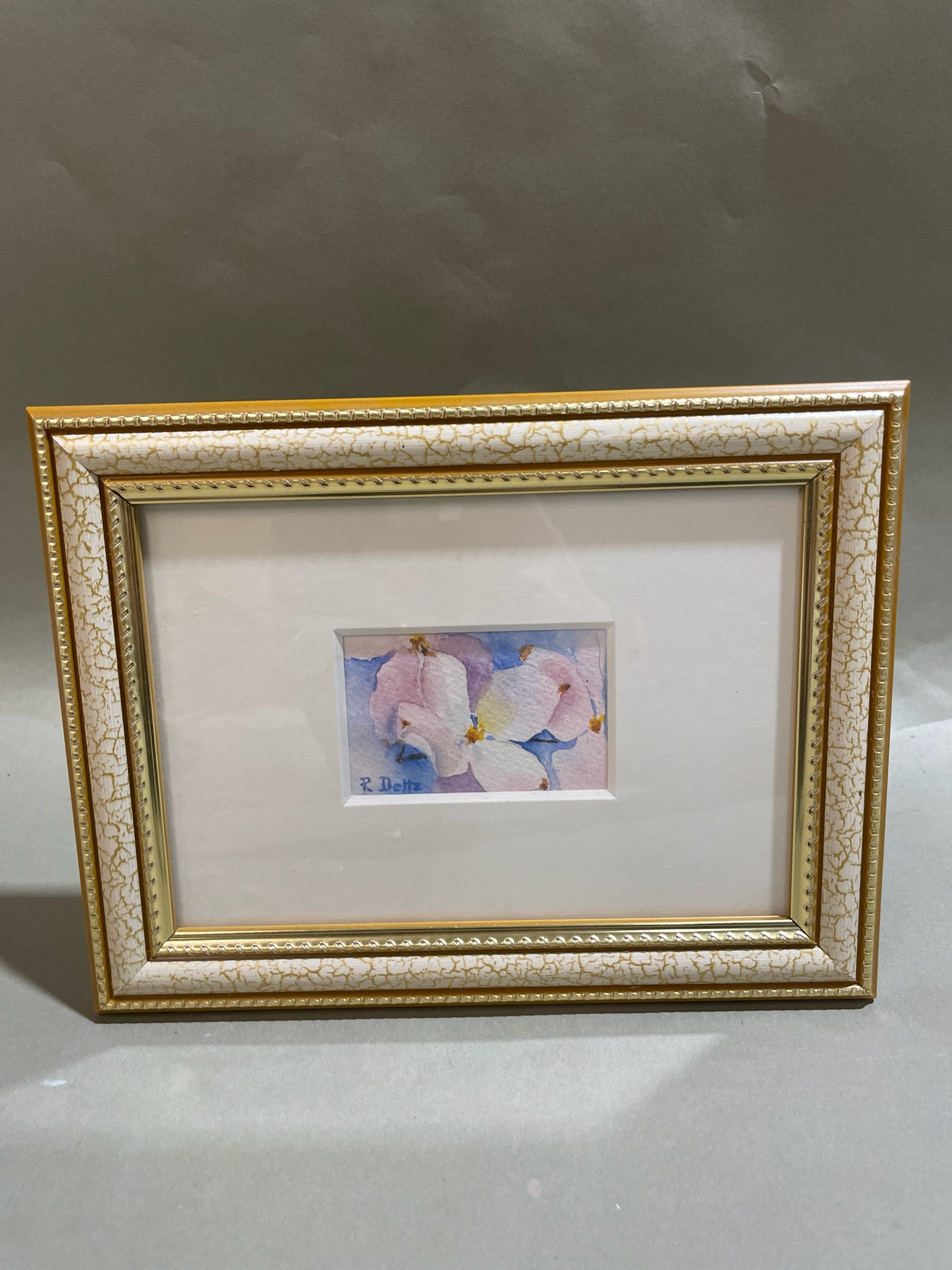 White Gold-Trim Framed Artwork