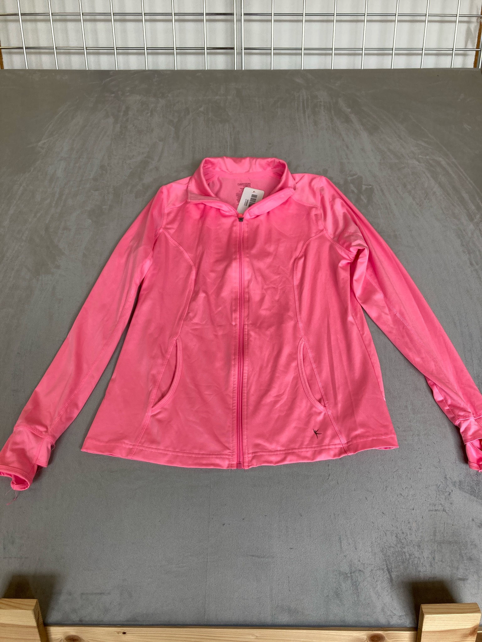 Danskin Now Bright Pink Polyester-Spandex Athletic Jacket Size L/G (12-14)