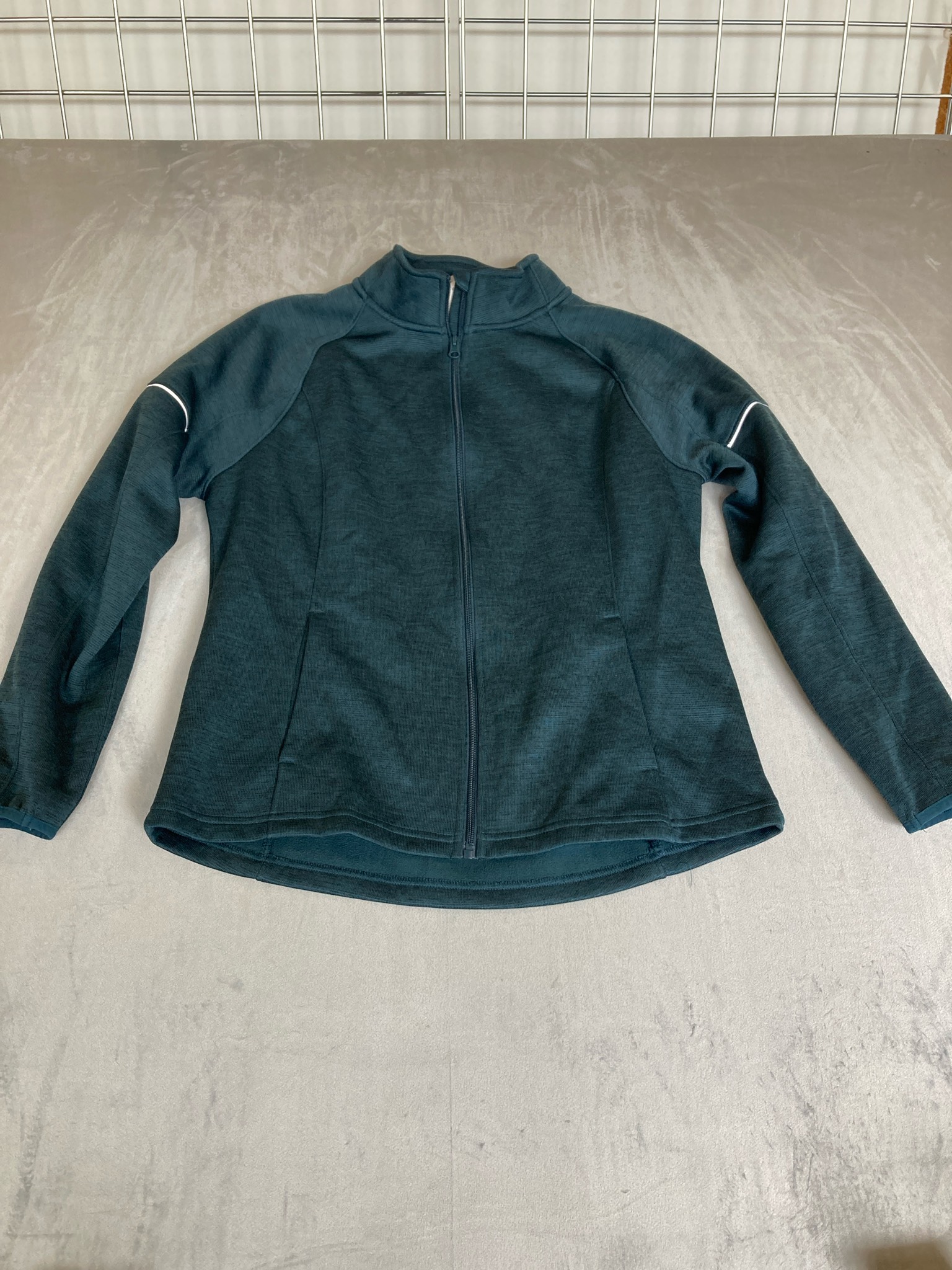 Danskin Now Dark Teal Polyester Jacket Size Large