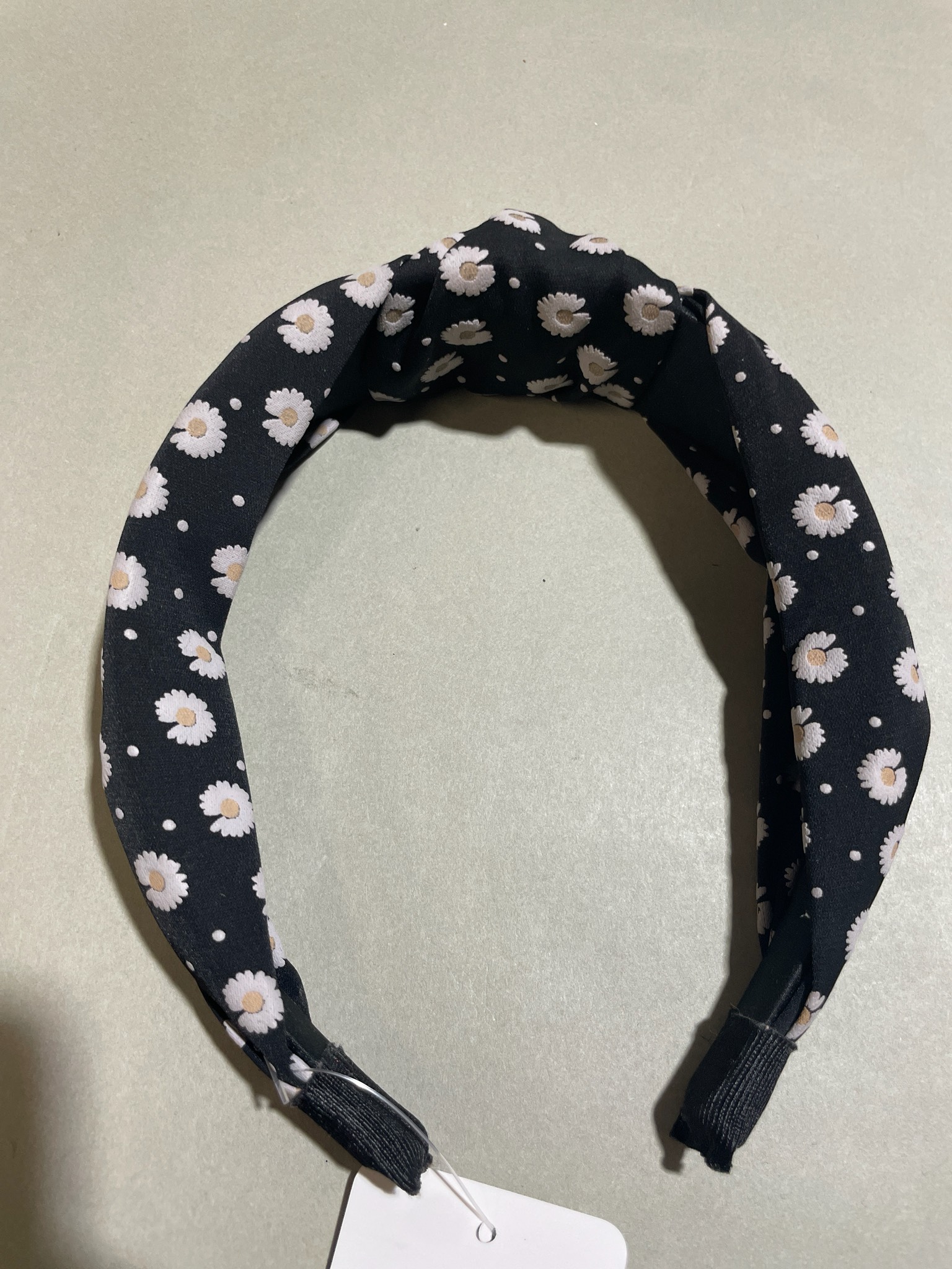 Black Knotted Padded Headband Size One Size