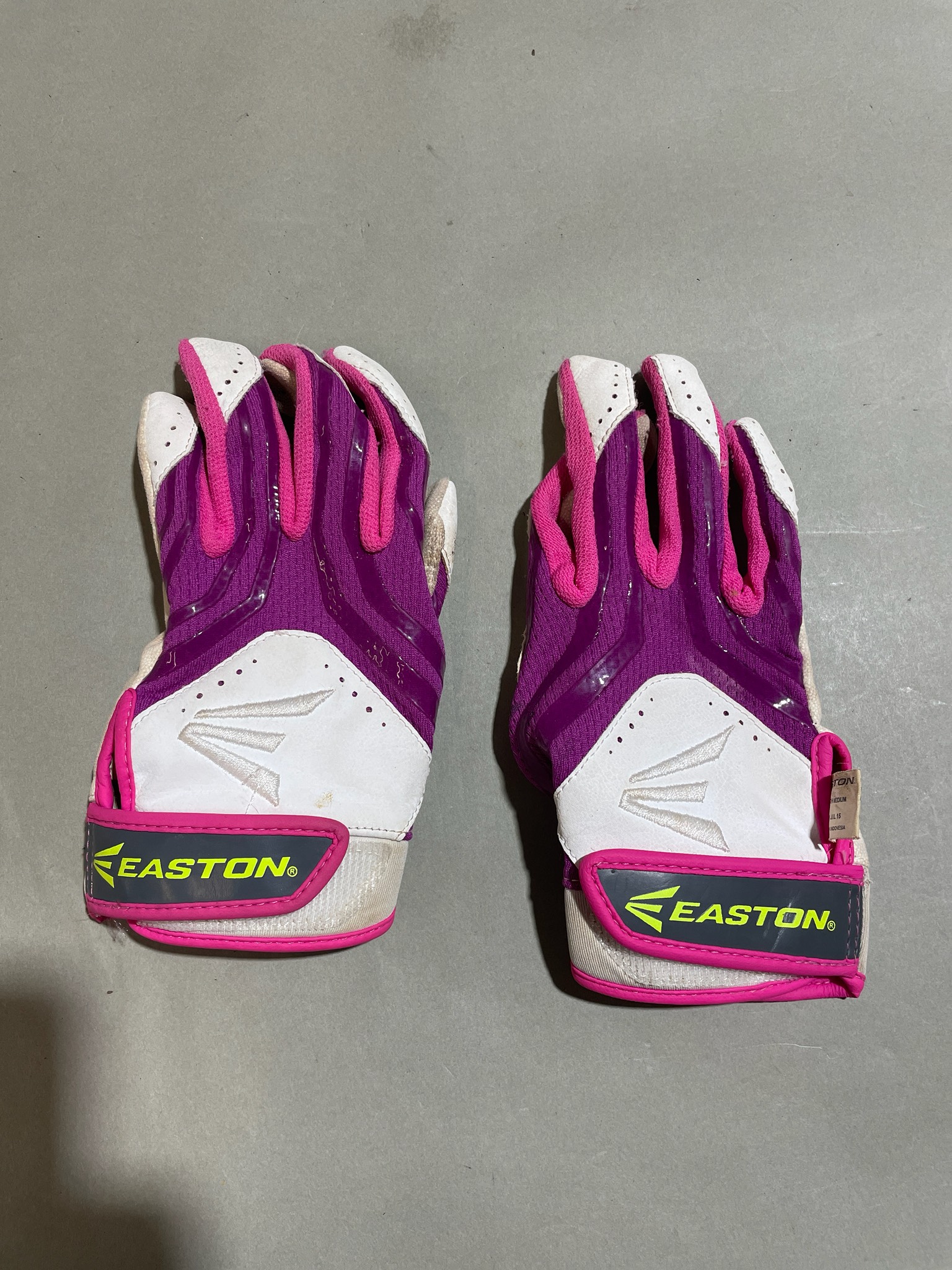 Easton Pink Purple Full-Finger Batting Gloves