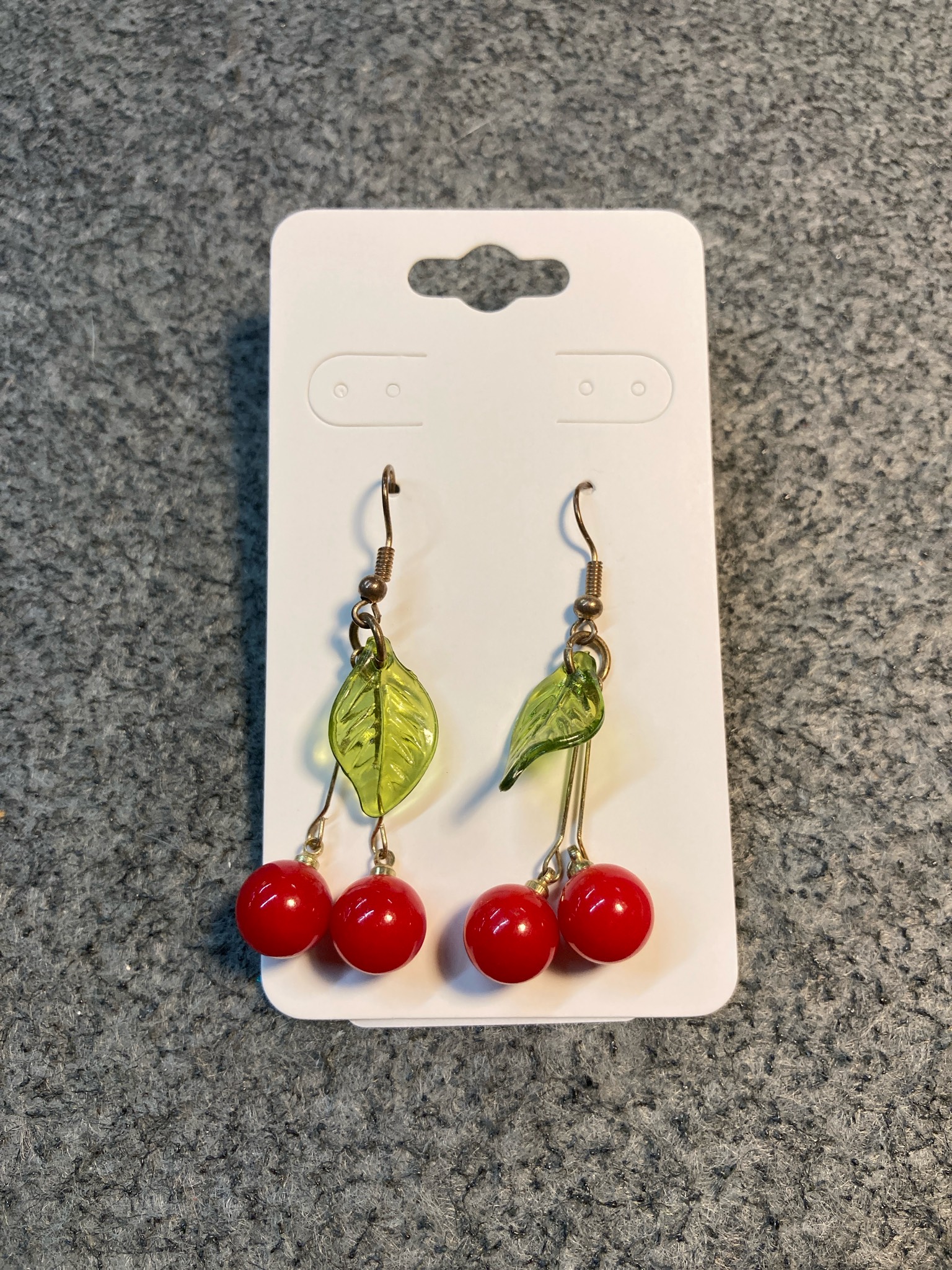Red Cherry Dangle Earrings