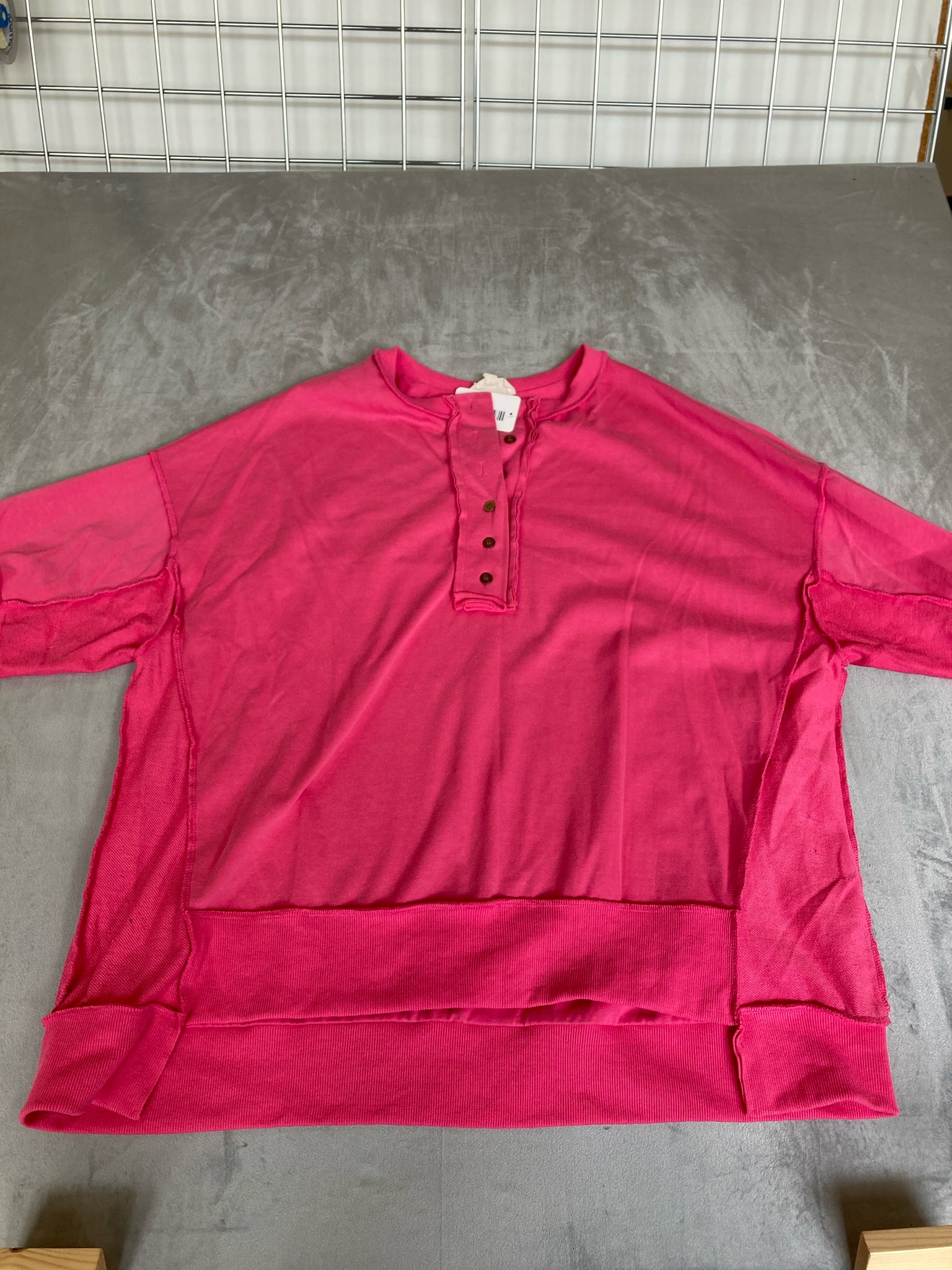 Peach Love Fuchsia Knit Pullover Top Size L