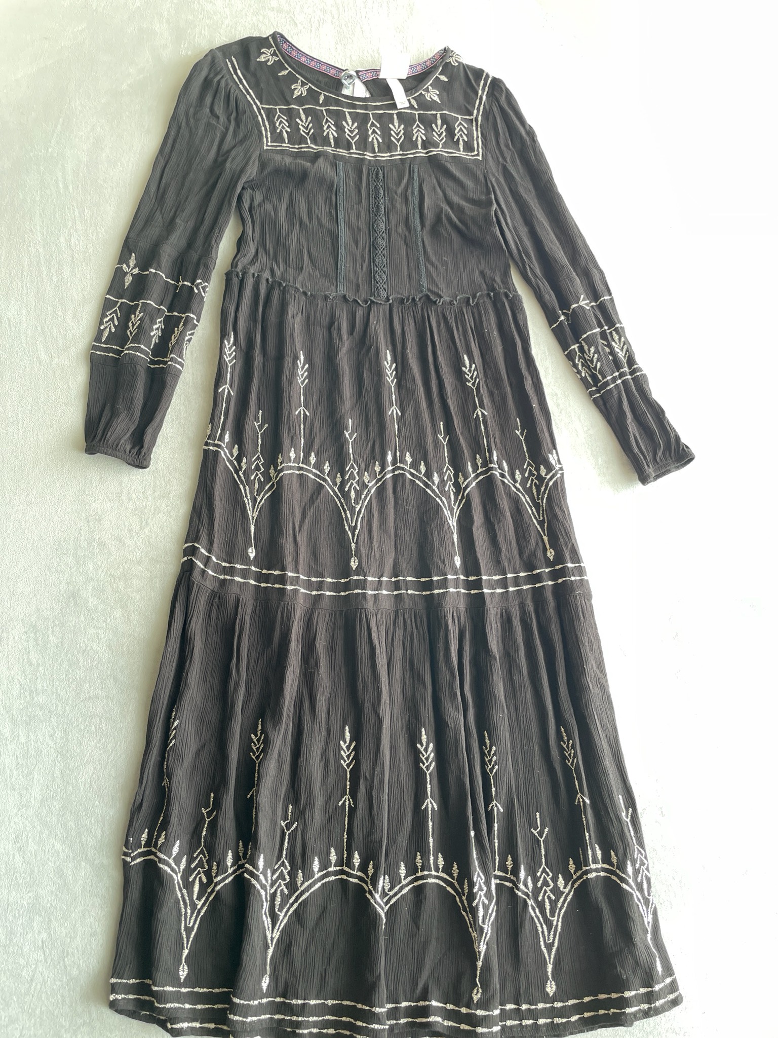 Knox Rose Black Crinkled Dress Size Small