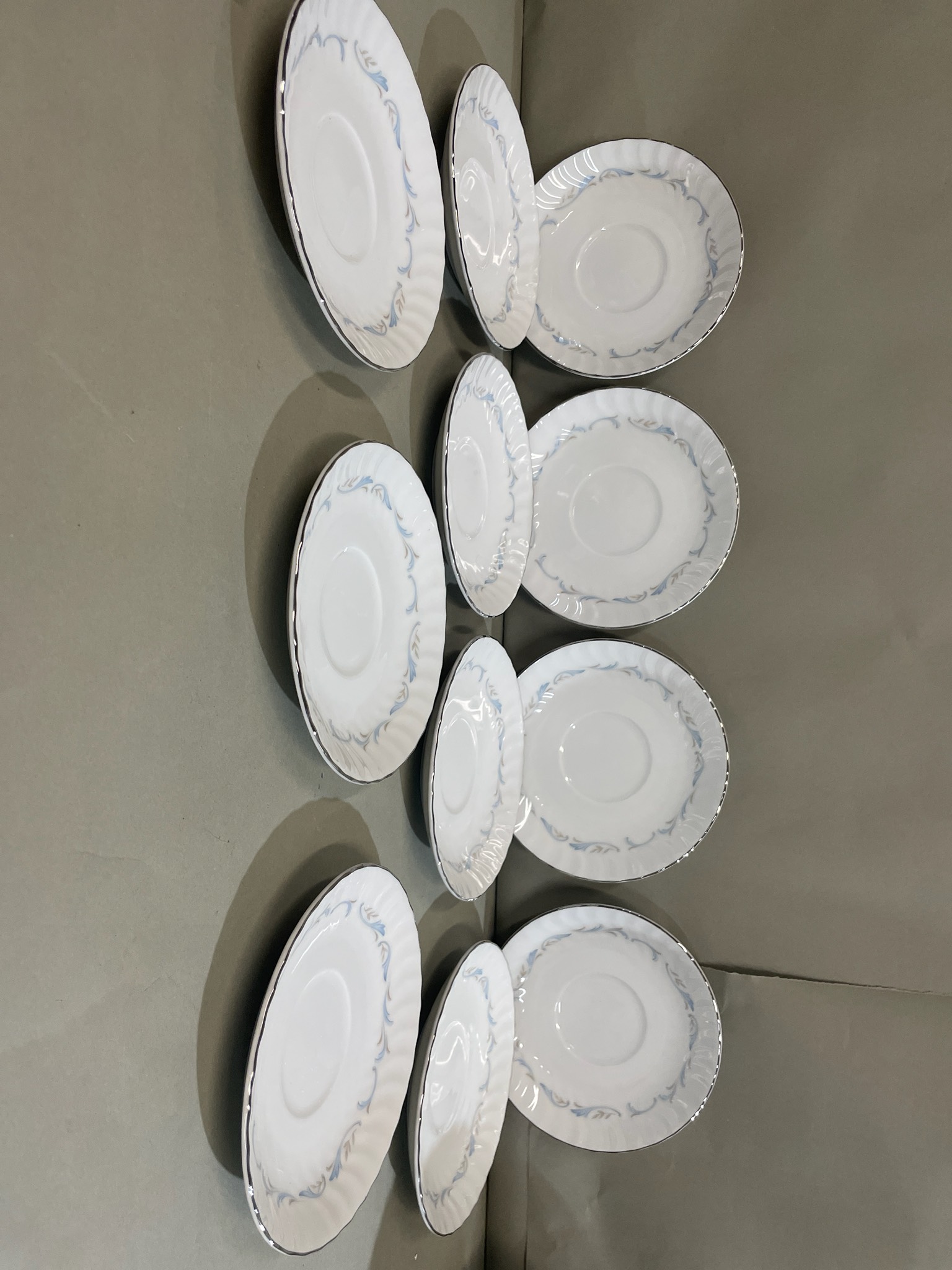 (12) StyleHouse White Saucer Set